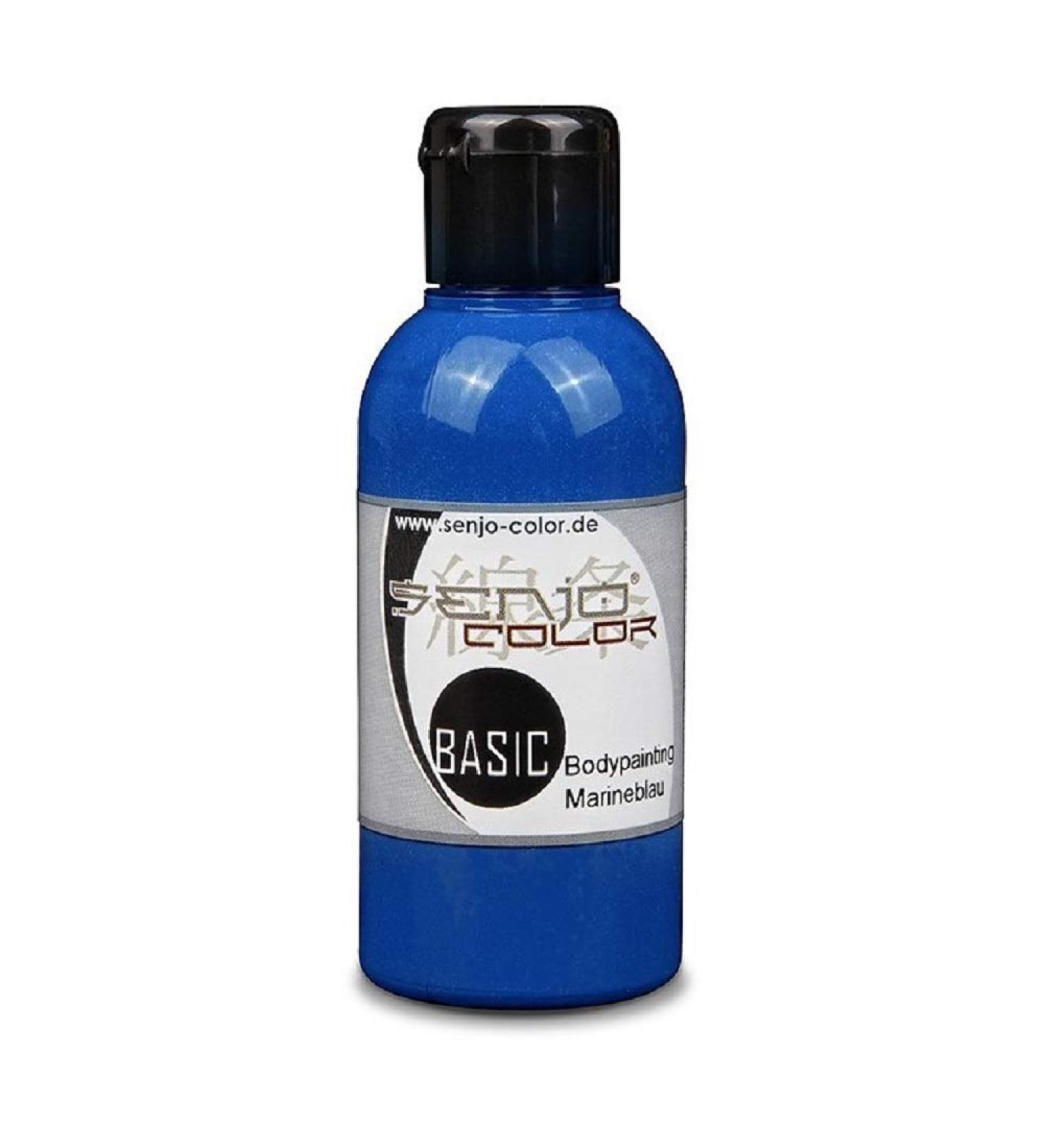 Body painting colors Senjo Color Basic 75ml navy blue I Face & body paint I Carnival Mardi Gras I Brush & airbrush paint