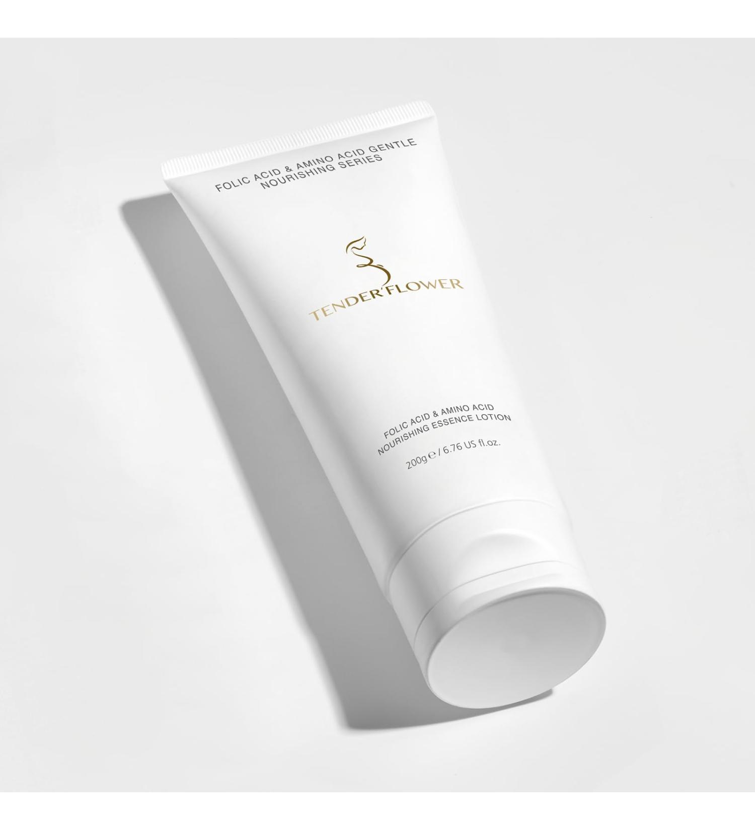 TENDER FLOWER Body Lotion with Folic Acid & Hyaluronic Acid | Stretch Marks Cream Shea Butter Skin Firming Moisturizing Cream for Sensitive Skin (6.7oz - Buy Online on GoSupps.com