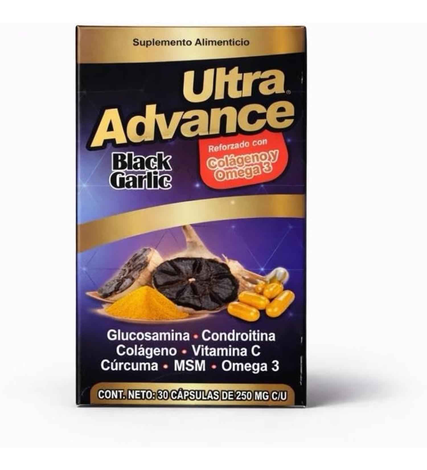 Ultra Advance Black Garlic Supplement - 30 Capsules - Buy Online on GoSupps.com