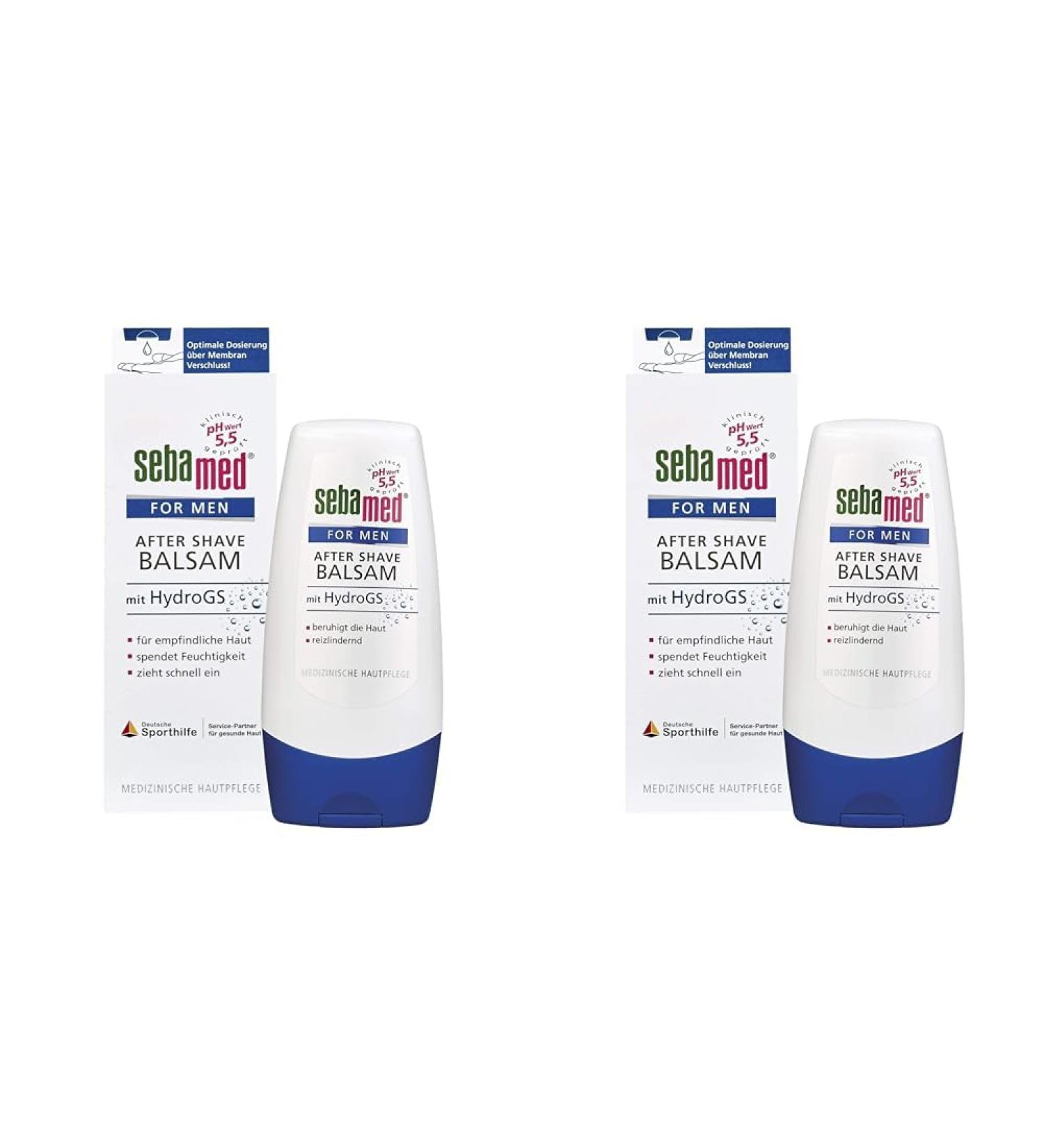 Sebamed for Men After Shave Balm - 2 Pack (100ml Each) | Moisturizing Skin-Calming No Microplastics | Made in Germany - Buy Online on GoSupps.com