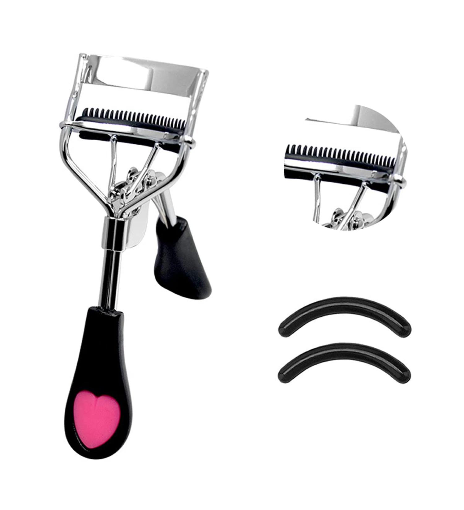 Jaywayne Women's Eyelash Curler with Built-in Comb Attachment - Professional Makeup Tool for Perfect Curl in Seconds, Black - Buy Online on GoSupps.com
