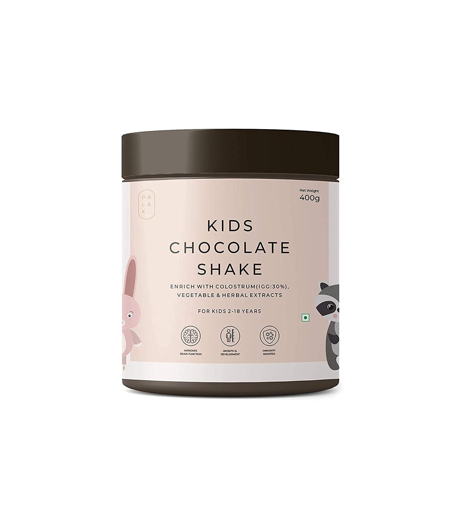 Kids Chocolate Powder with Colostrum for Immunity | Vitamins & Minerals from Fruits Vegetables & Herbs | 400g Brain & Health Formula - Buy Online on GoSupps.com
