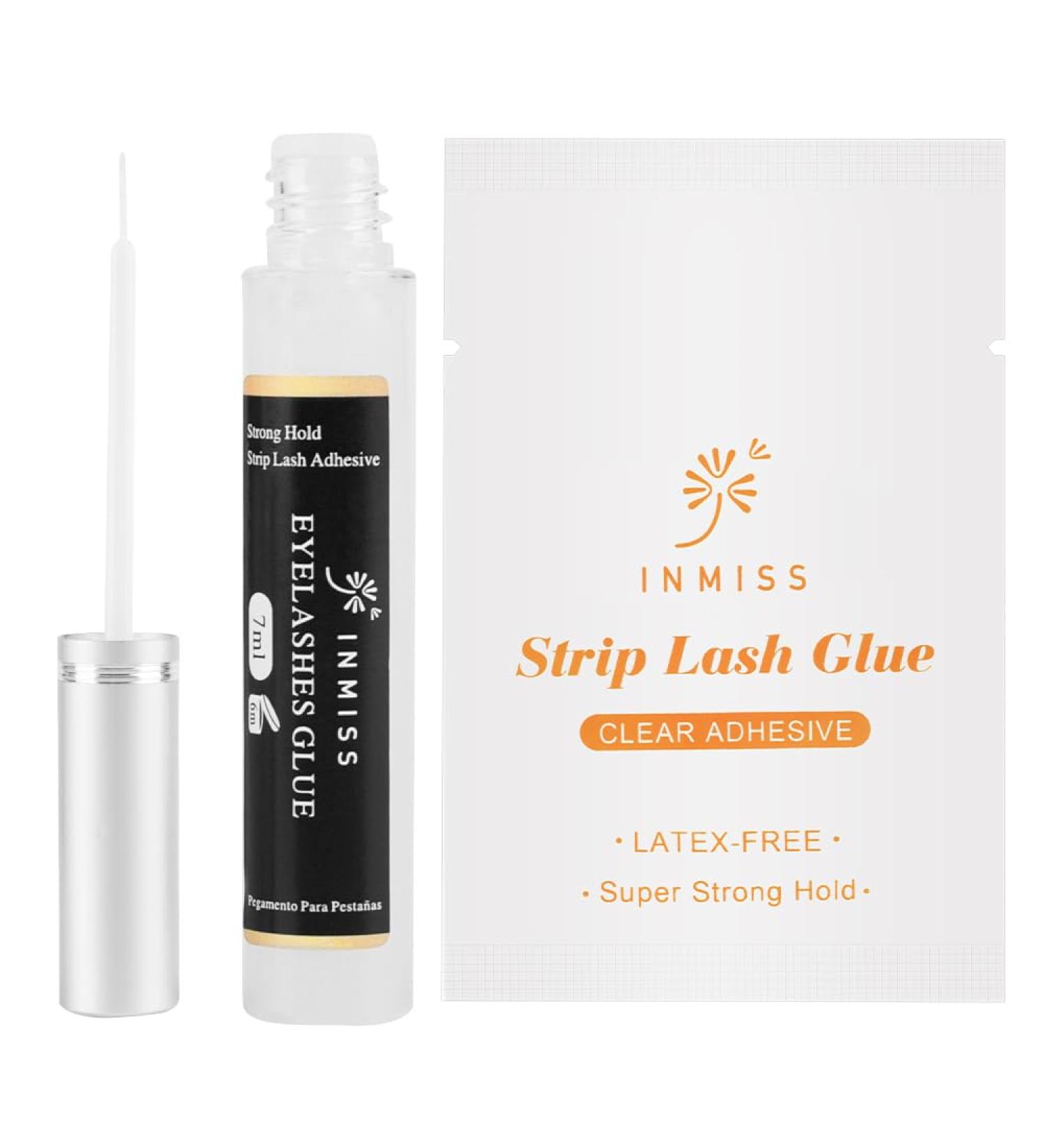 Strip Eyelash Adhesive Clear - Latex Free Lash Glue for Sensitive Eyes | Super Strong Hold 0.23 FL OZ - Buy Online on GoSupps.com
