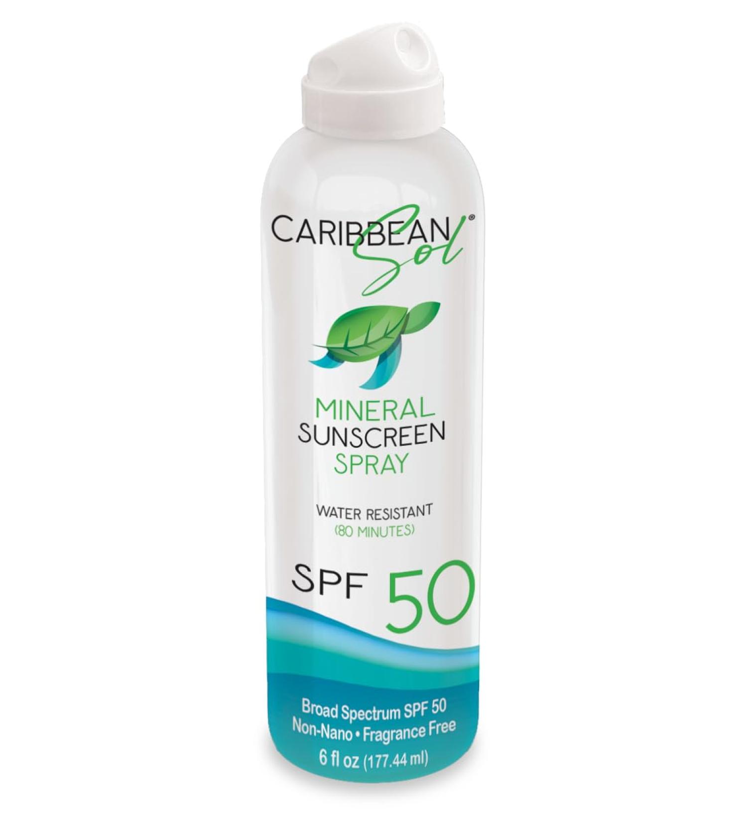 Caribbean Sol Mineral SPF 50 Spray - Ultra-Protective Sunscreen for All Skin Types | International Shipping Available - Buy Online on GoSupps.com