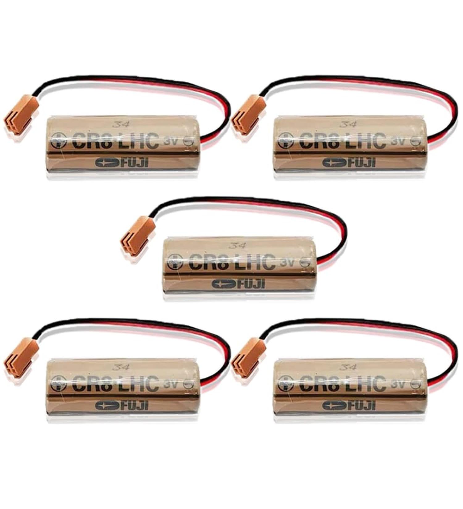 Buy 5 Pack 3V 2600mAh Non-Rechargeable CR8.LHC Battery - Fuji FDK CR8-LHC Compatible Battery with Brown Plug for Global Shipping - Buy Online on GoSupps.com