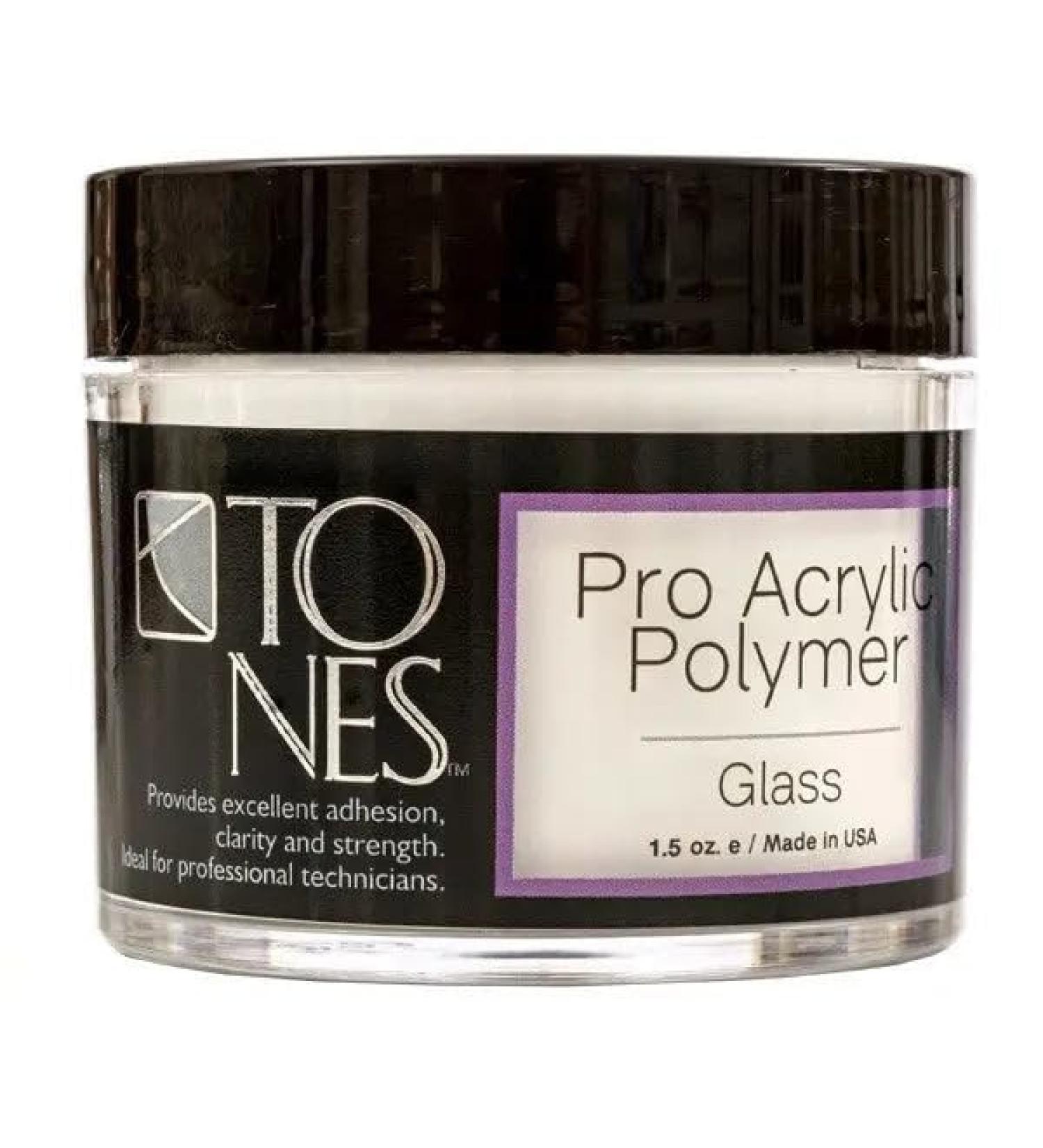 Tones Pro Acrylic Powder Glass - Premium Salon-Quality Acrylic Nail Powder for Professional Nail Design & Sculpting (1.5 Fl Oz) - International Shipping Available - Buy Online on GoSupps.com