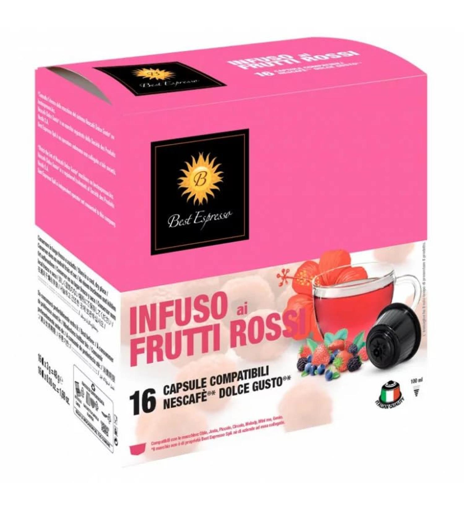 BEST ESPRESSO x48 infusion red fruit capsules compatible with Dolce Gusto