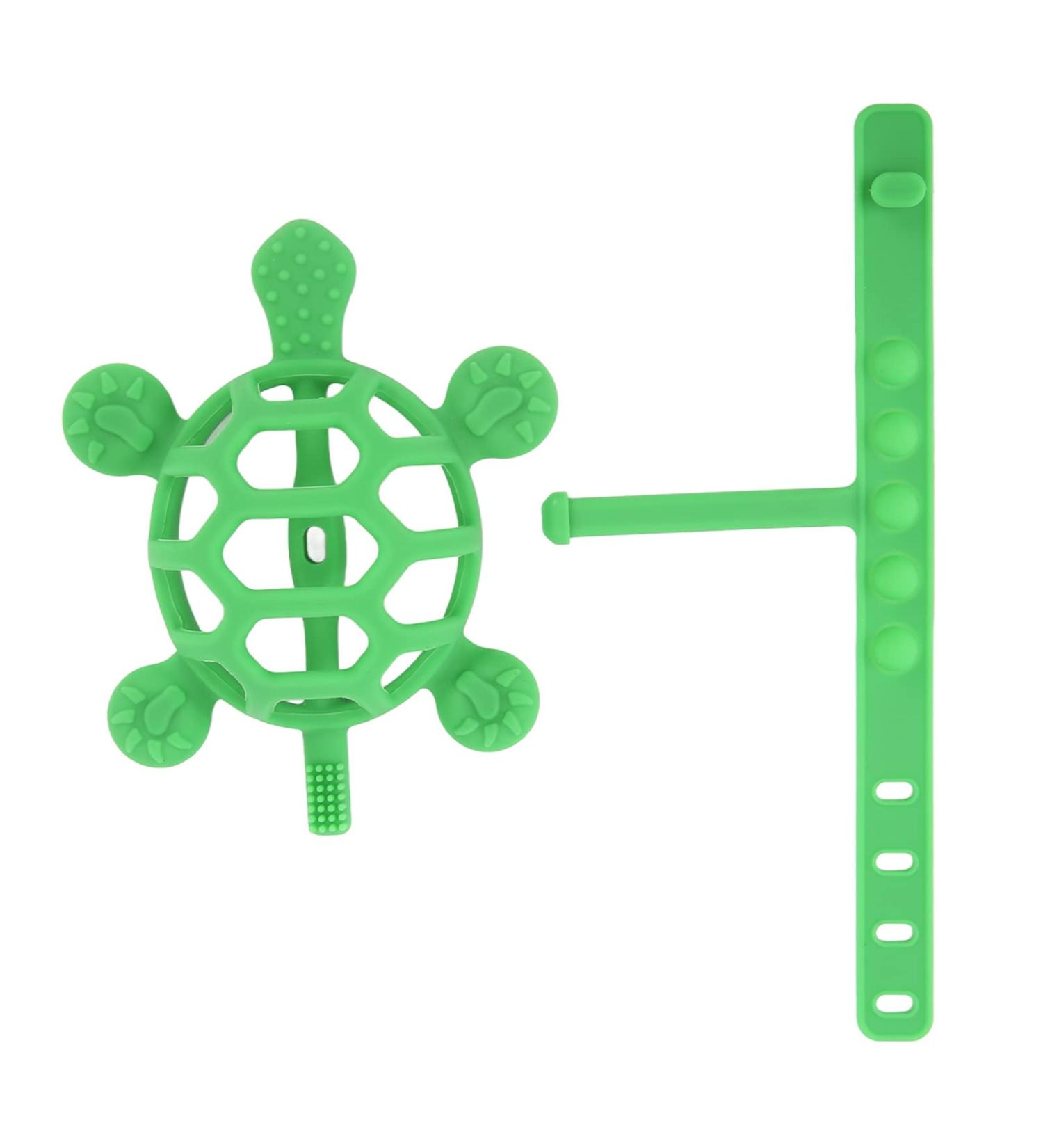 Alomejor Baby Teething Toy - Silicone Food Grade Cartoon Turtle Teether for Babies - Safe & Fun Green Design - Buy Online on GoSupps.com