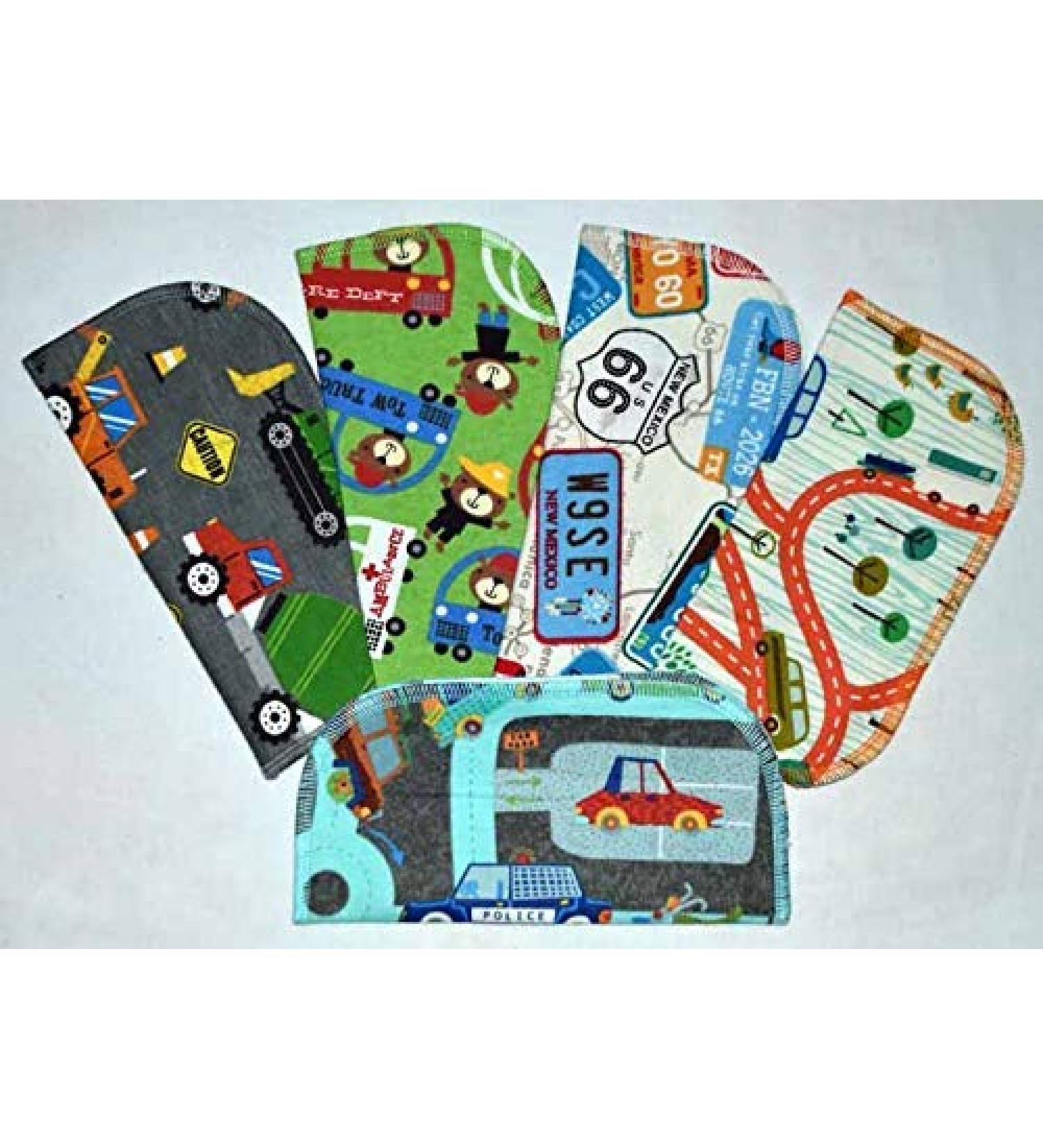 Set of 5 Zoom Zoom 2 Ply Printed Flannel 8x8 Inches - Soft and Cozy Flannel Cloths - Buy Online on GoSupps.com