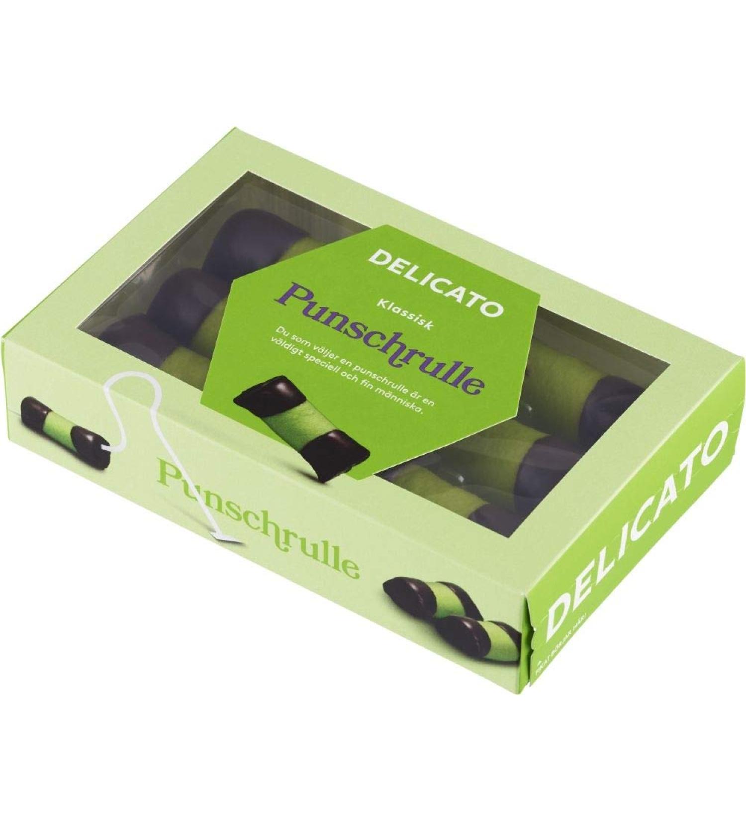 ScandiKitchen Delicato Punschrulle Swedish Chocolate Marzipan Pastry Treats Dipped in Chocolate 240g - Buy Online on GoSupps.com