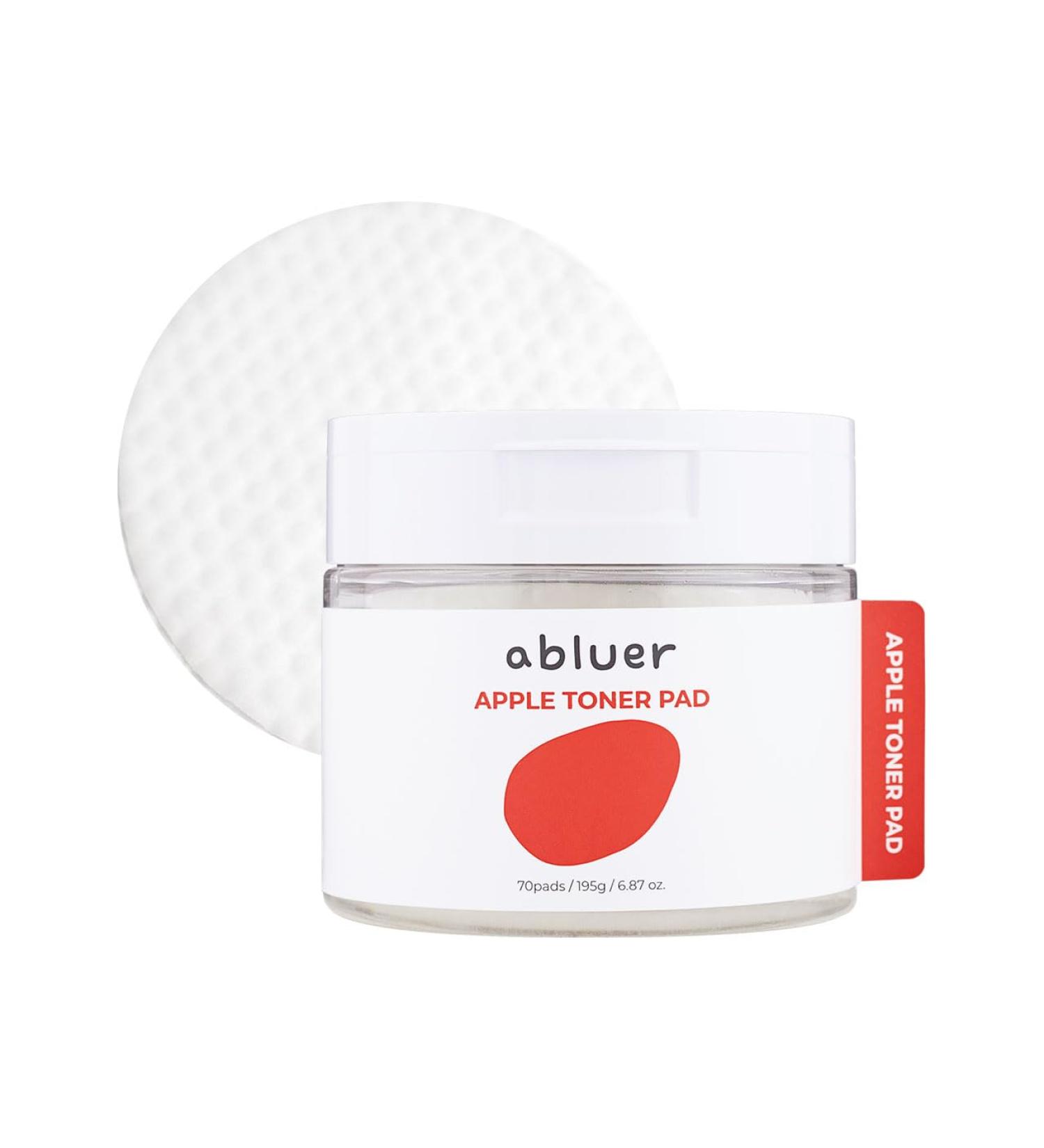 ABLUER Apple Toner PAD 6.87 oz 70 Dual-Sided Pads Gentle Hydration Exfoliation Moisturizing Hypoallergenic - Buy Online on GoSupps.com