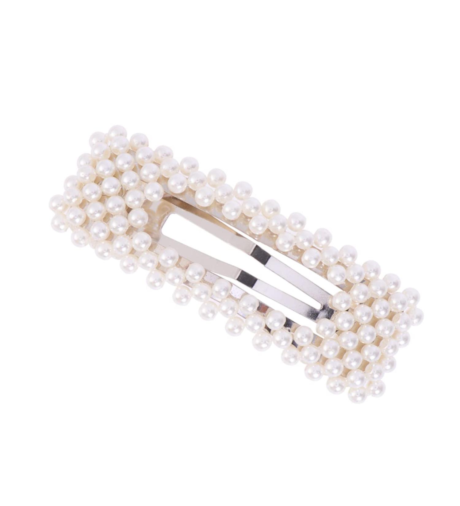 FRCOLOR Pearl Hair Clip Hair Clip Hair Pin Hair Barrettes Stylish Hairpin Bobby Pin Square Miss White Side Clip Elegant Hair Clip - Buy Online on GoSupps.com