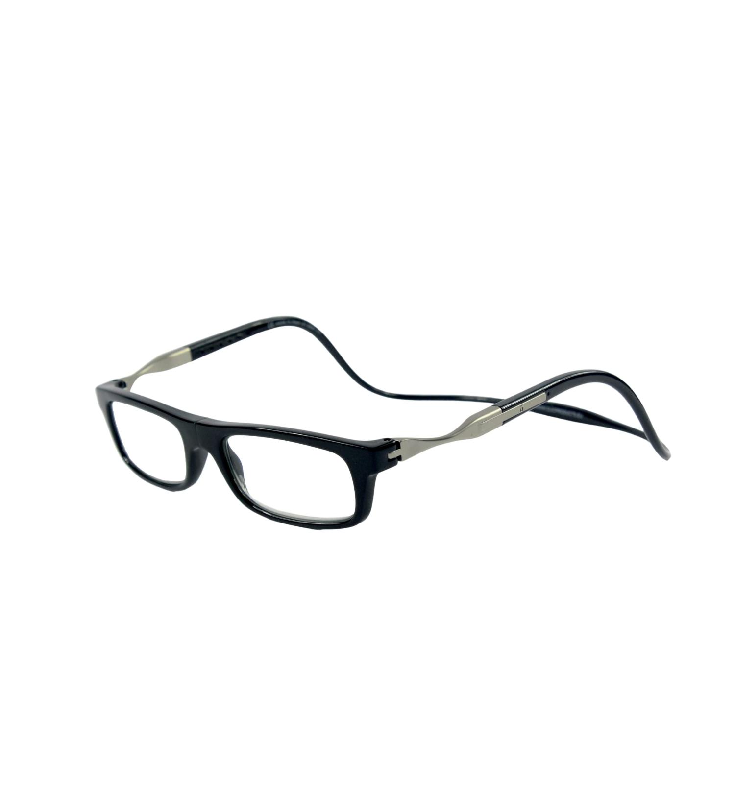 CLIC Eyewear Reading Glasses for Men & Women - Vunetic Tenore Black Flexible Presbyopia Glasses with Magnet - Made in Italy - Polyamide TR90 & Nylon - Buy Online on GoSupps.com