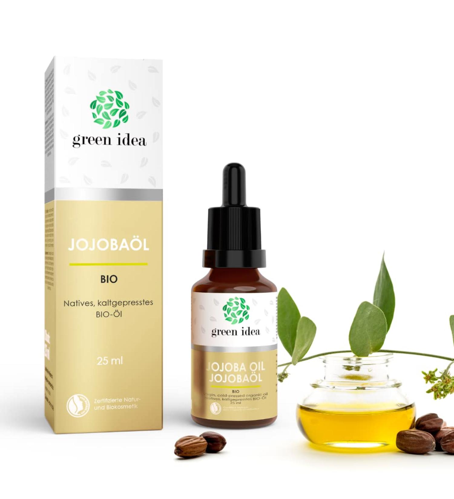 Organic 100% Pure Jojoba Oil - Natrue Certified Skincare for Face Body Hair & Nails | Vegan Cold Pressed in 25ml Glass Bottle - Buy Online on GoSupps.com