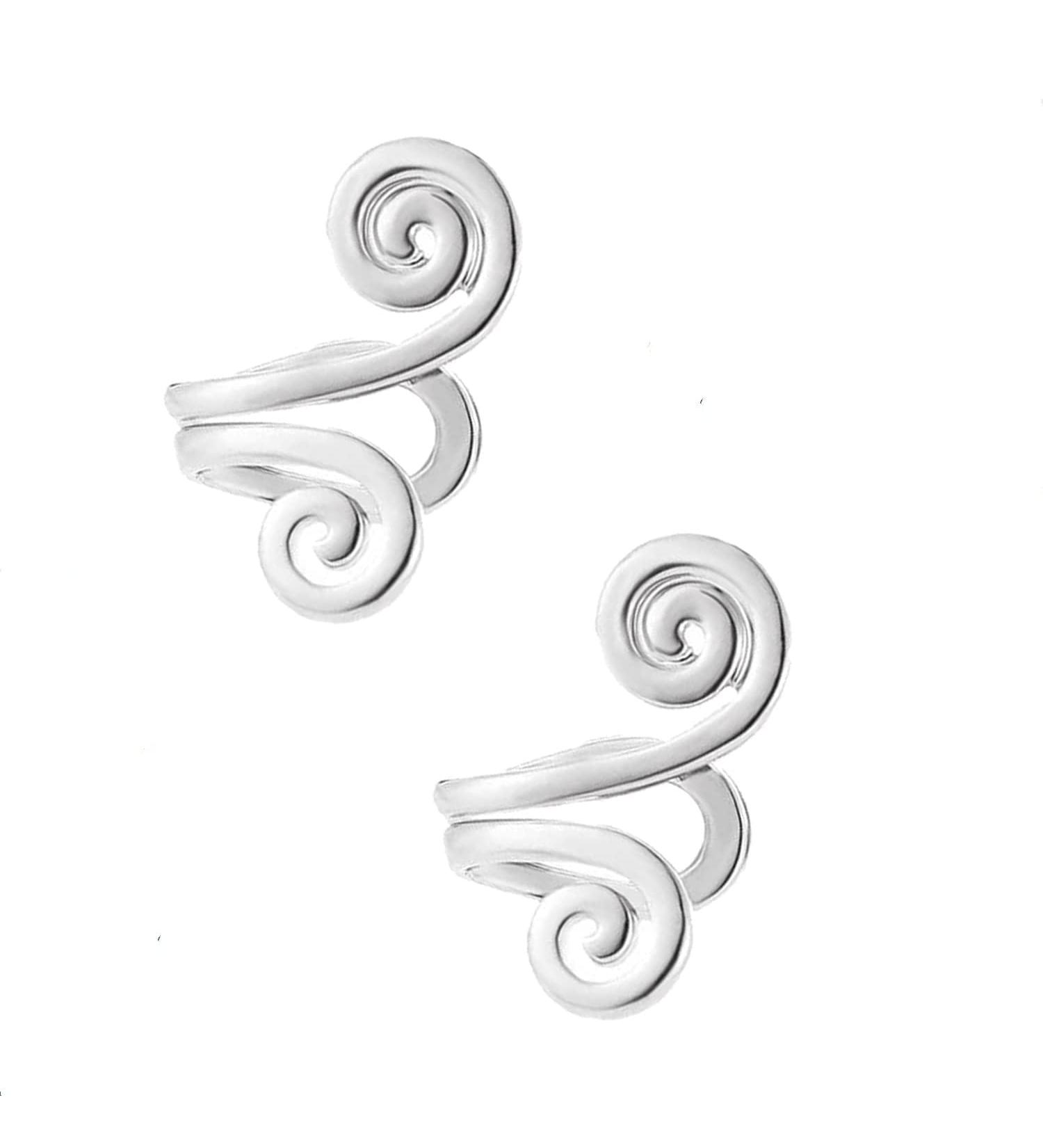 Zunis Acupressure Slimming Earrings Non Piercing Acupressure Earrings for Weight Loss Acupressure Slimming Earrings Ear Cuff Clip for Women Men (1Pair Silver) - Buy Online on GoSupps.com