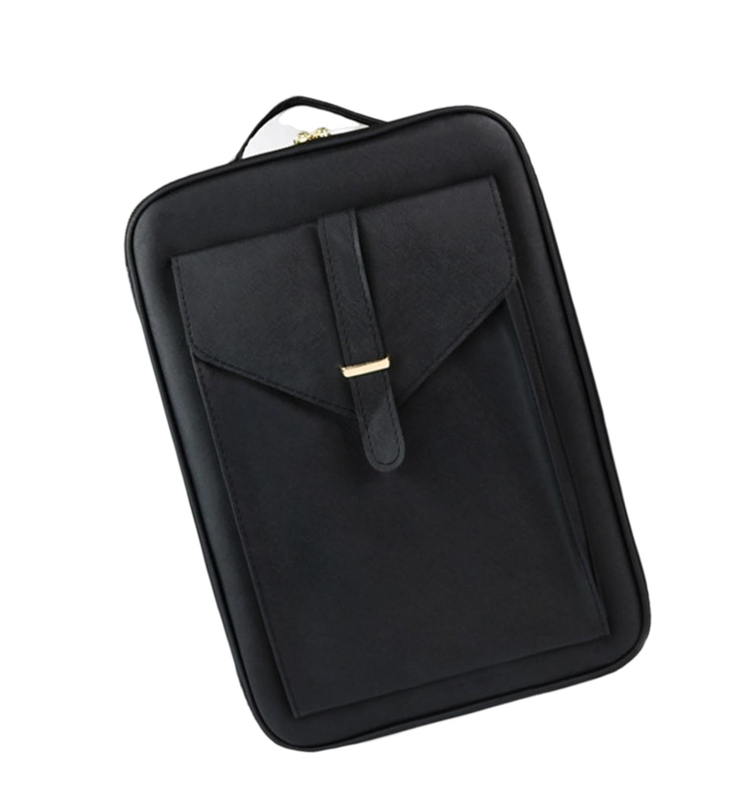 Organisateurs de coupe de cheveux en polyur thane avec plusieurs poches pour ciseaux peignes bouteilles et salon essentiel organisateur professionnel en cuir PU Noir - Buy Online on GoSupps.com