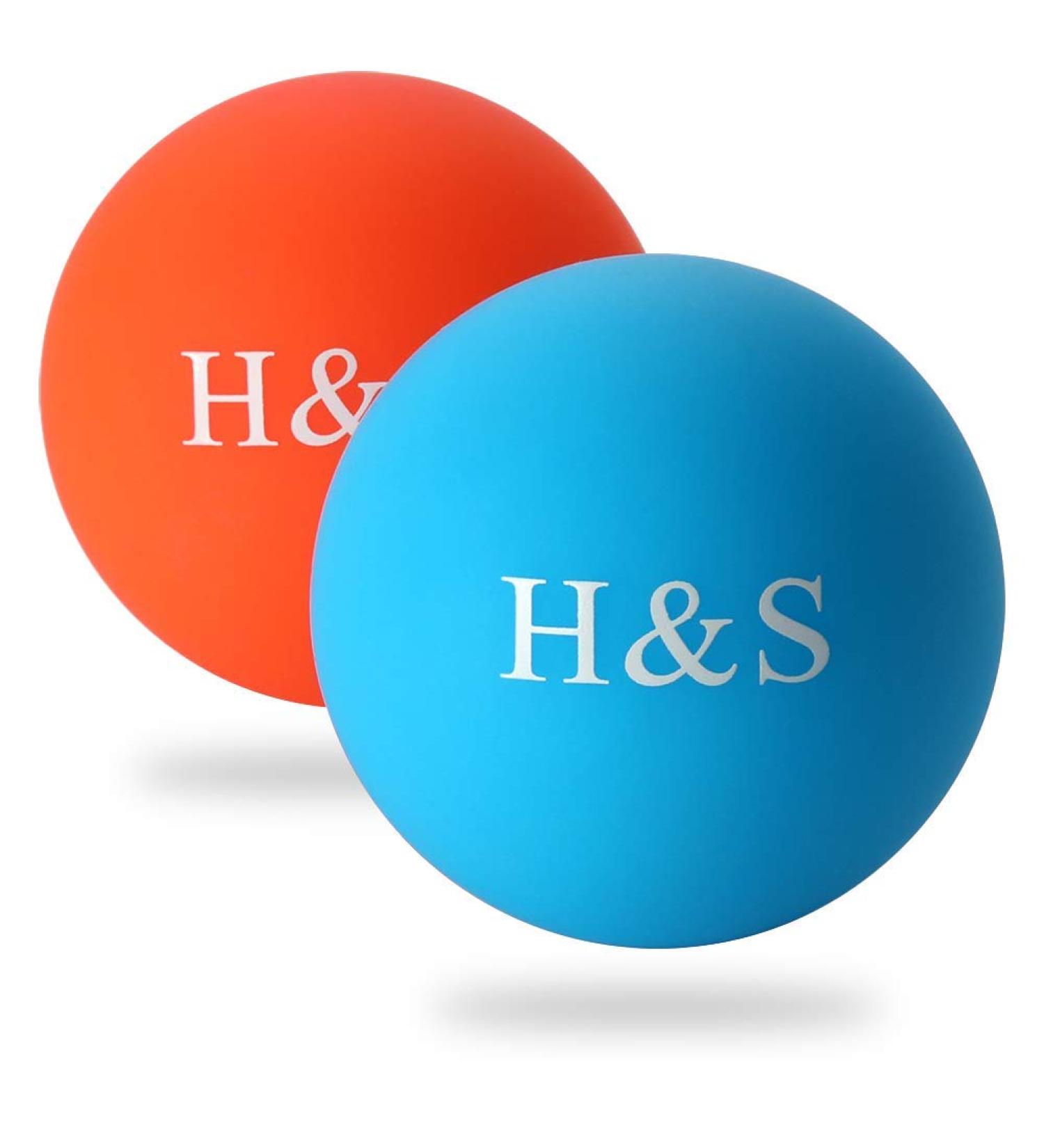 Shop H&S Fascia Ball Set - Hard & Small Massage Therapy - Effective Lacrosse Balls for Muscle Knots & Tension Relief in Hands & Feet - Buy Online on GoSupps.com