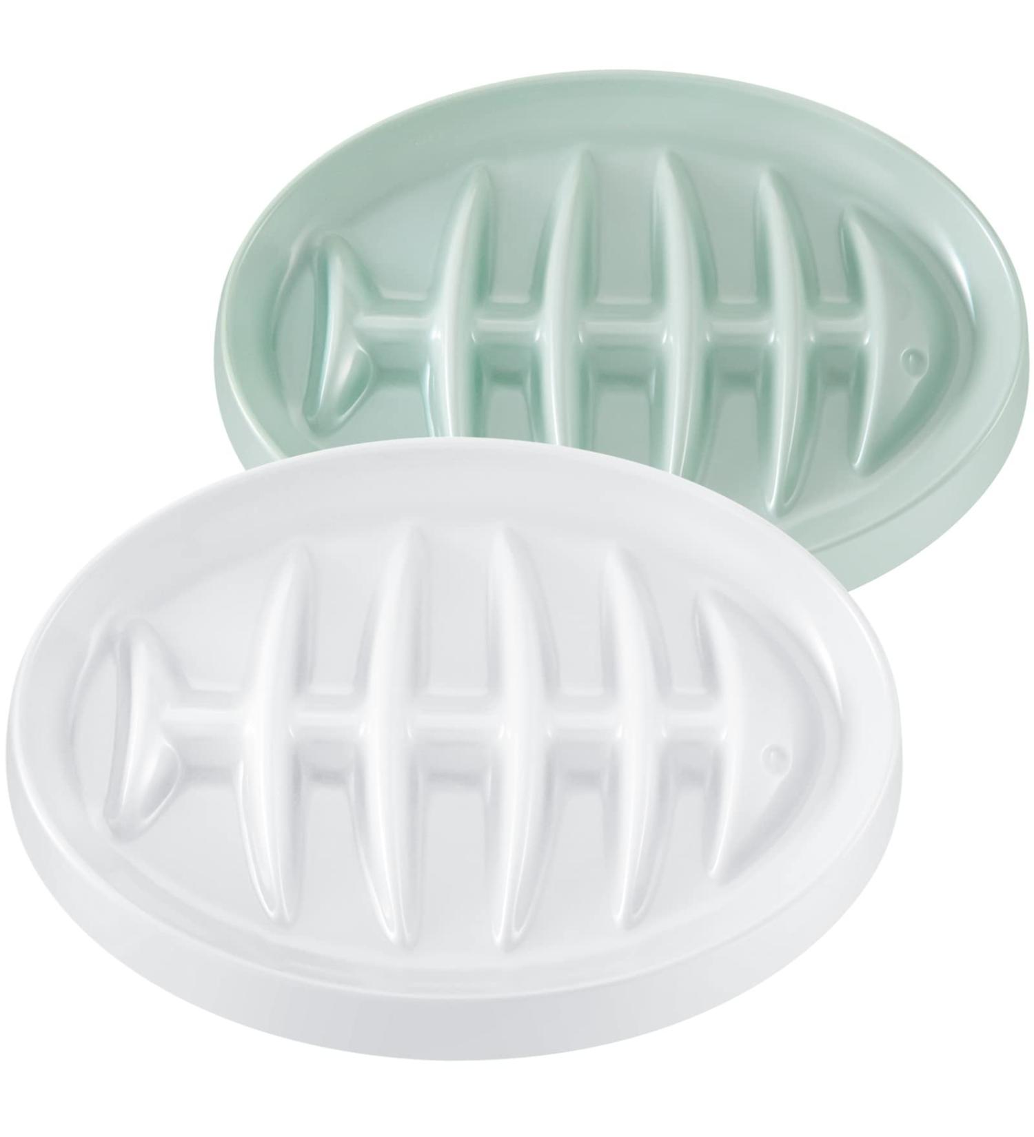 2 Pack Fishbone Cat Slow Feeder Bowl - Interactive Puzzle Dish for Slow Eating, Anti-Gulping Pet Bowl to Prevent Bloat & Indigestion - Buy Online on GoSupps.com