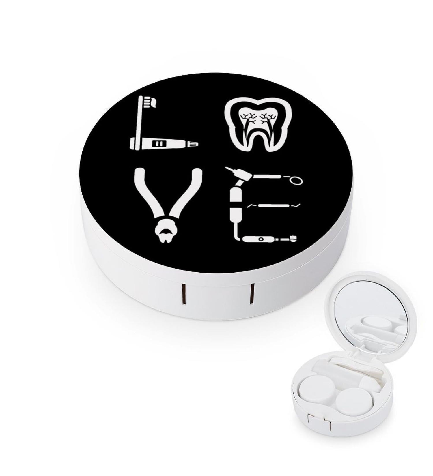 Dental Hygienist Contact Lens Travel Kit - Portable Cute Contact Box with Mirror for Daily Use - Shop Internationally - Buy Online on GoSupps.com