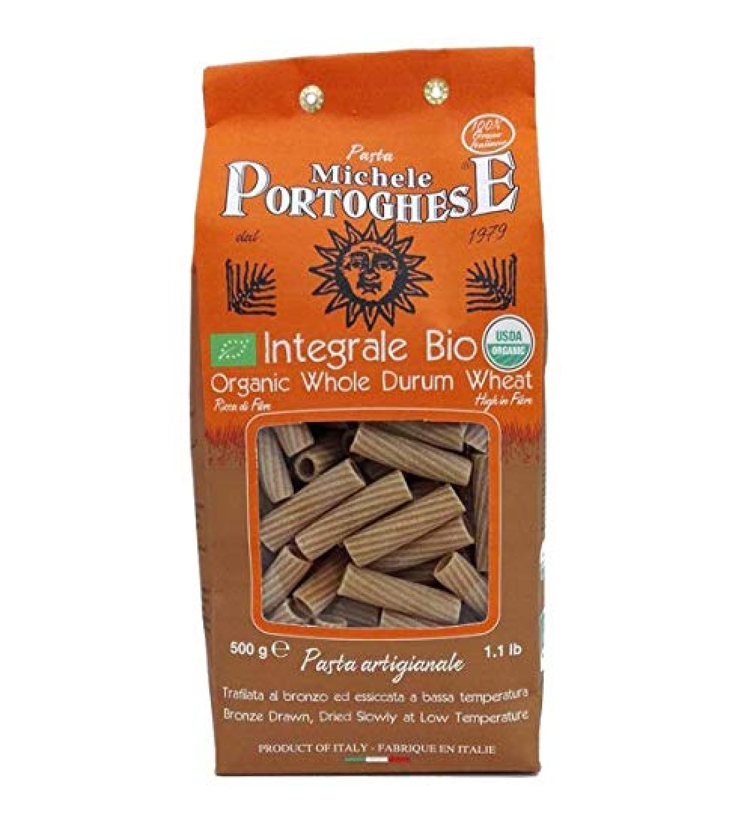 Michele Portoghese Organic Maccheroni Pasta Whole Grain Macceroni from Italy 500 g