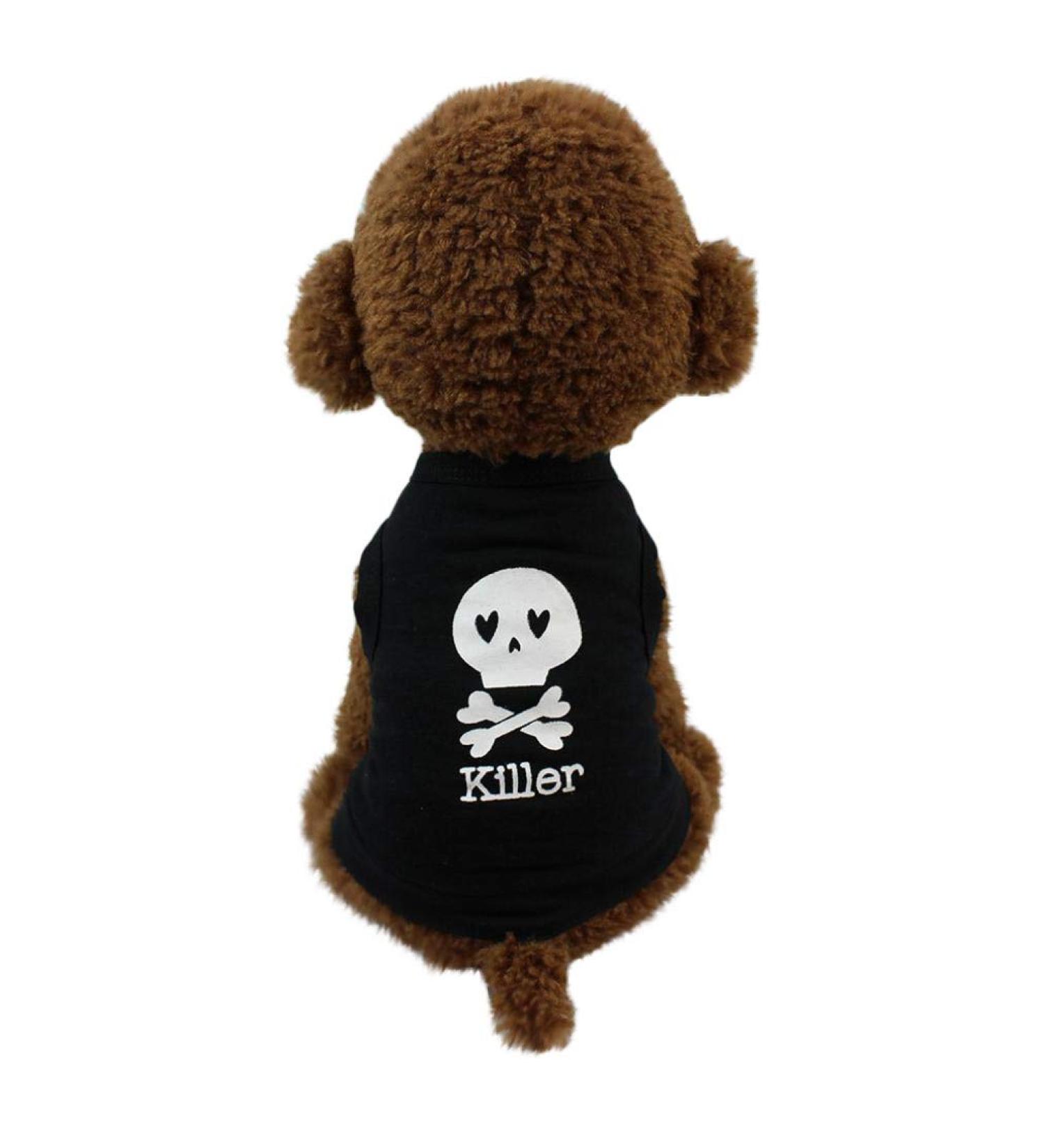 Smniao Summer Pet Clothes - Stylish Dog Vest & T-Shirt Costumes for Small Dogs & Cats - Perfect for Chihuahua & Puppies (M Black-B) - Buy Online on GoSupps.com
