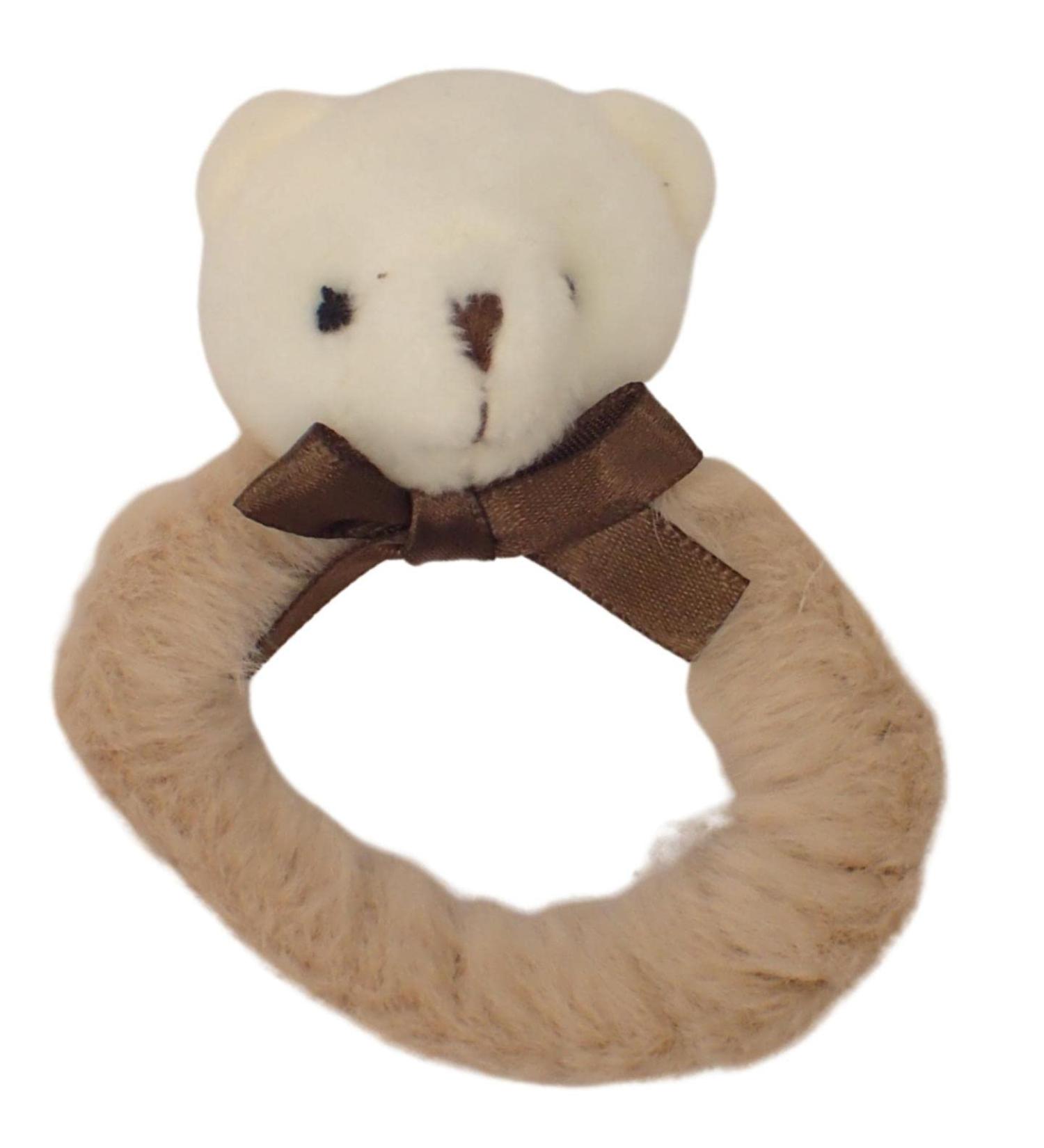 Topkids Accessories Fluffy Teddy Bear Faux Fur Scrunchie Scrunchie for Thick & Thin Hair for Women & Girls Pretty Kids Hair Hair Tie Hair Bobbles Fluffy Bear Scrunchies (Brown Bear) - Buy Online on GoSupps.com