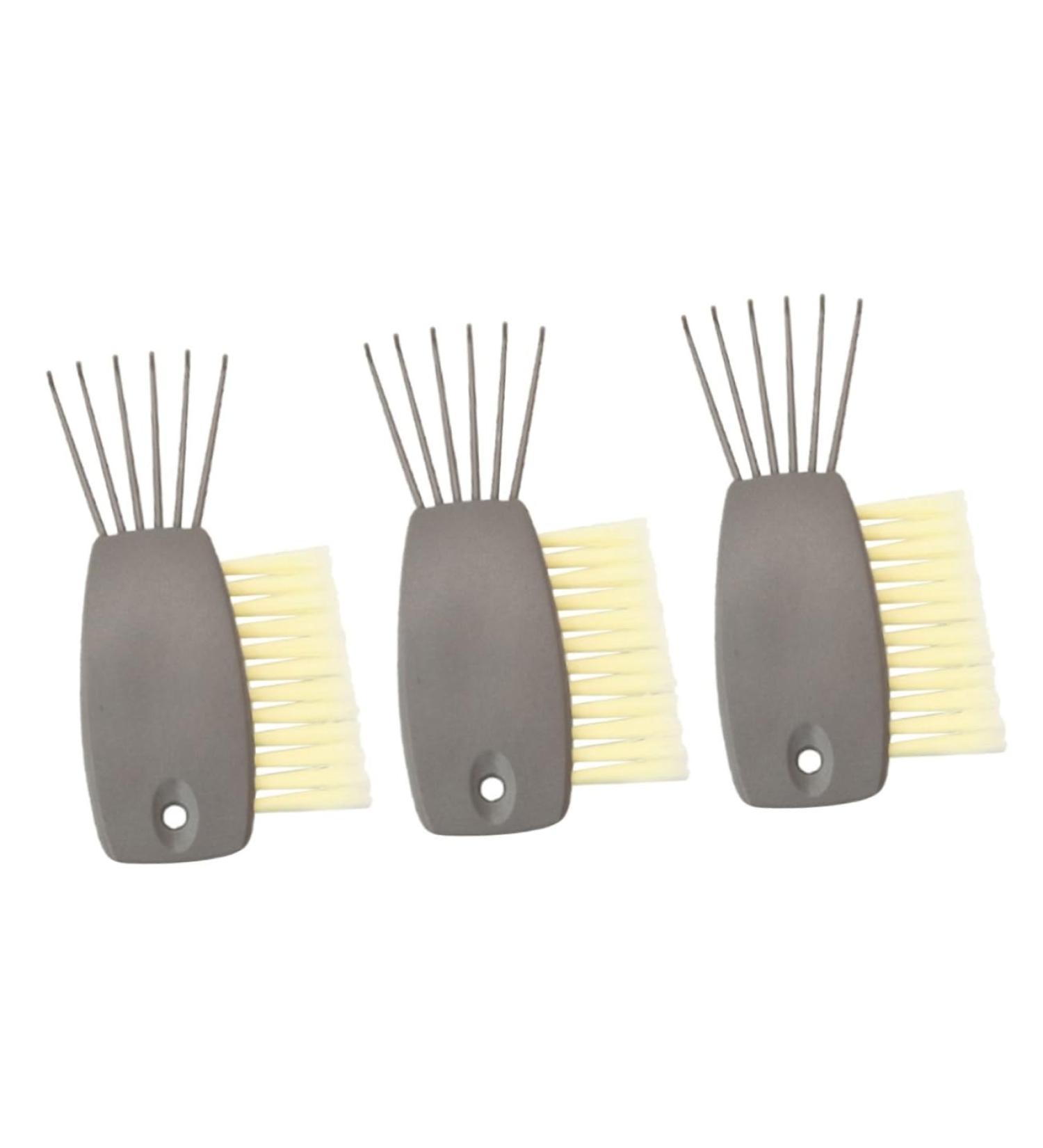 FOMIYES Ensemble De 3 Outils De Nettoyage De Brosse Cheveux Ergonomiques 2 En 1 Pour Enlever Les Poils Mouill s 11.50X6.50X1.00CMx3pcs gris clairx3pcs - Buy Online on GoSupps.com