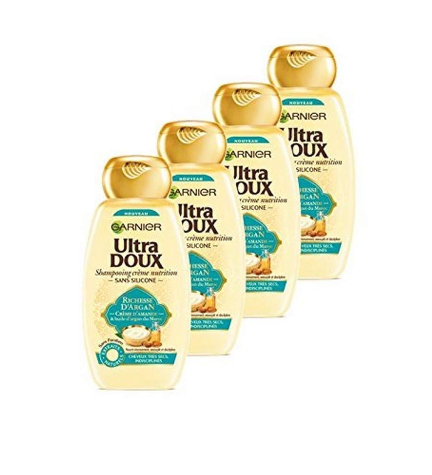 Garnier Ultra DOUX Argan Richness Shampoo - Pack of 4