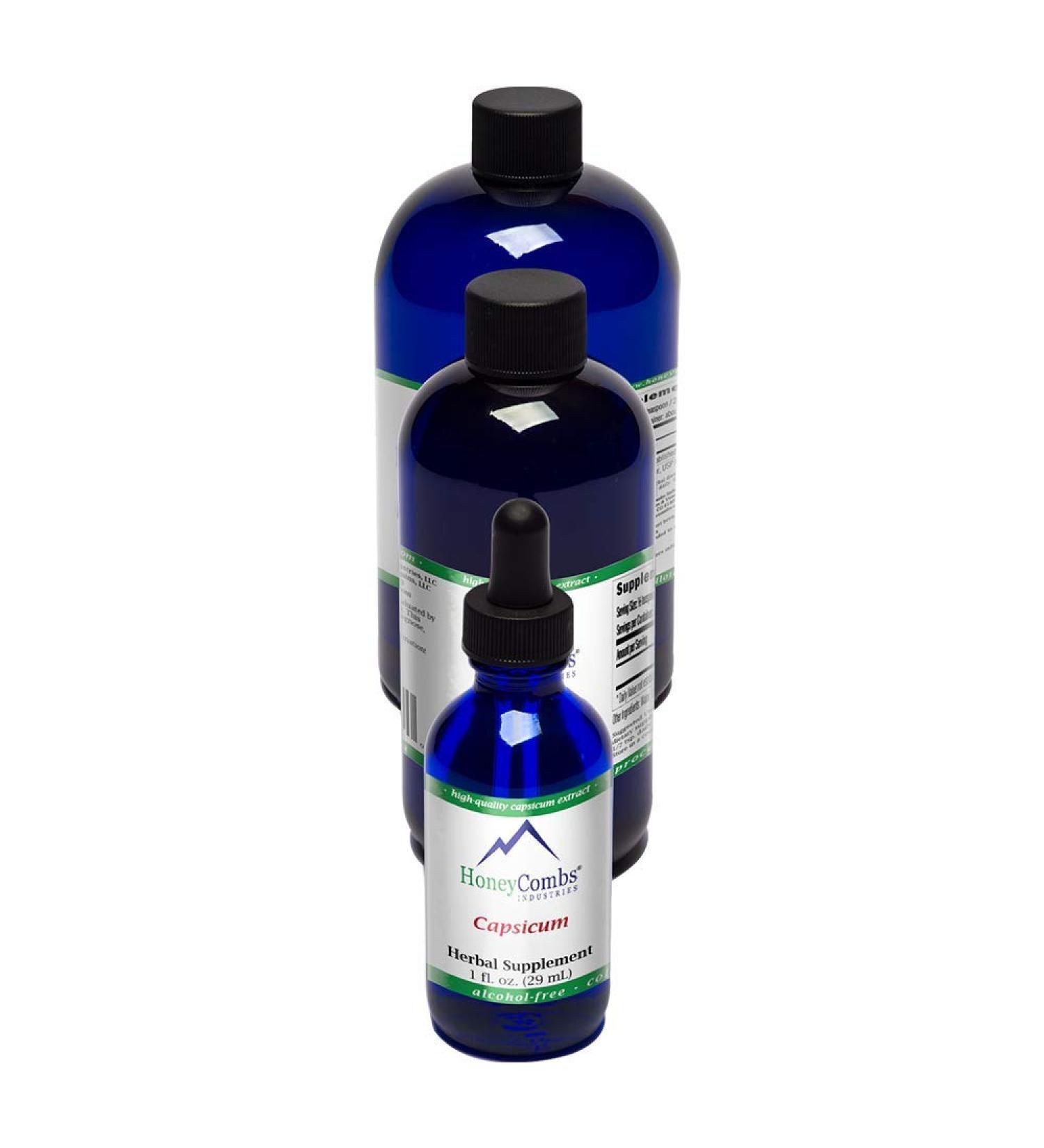 HoneyCombs Liquid Capsicum/Cayenne Pepper Supplement to Support Blood Flow & Heart Health - Organic Cayenne Pepper Drops Alcohol-Free Cold Pressed Cayenne Pepper Organic Liquid 8 Fl Oz. 8 Fl Oz (Pack of 1)