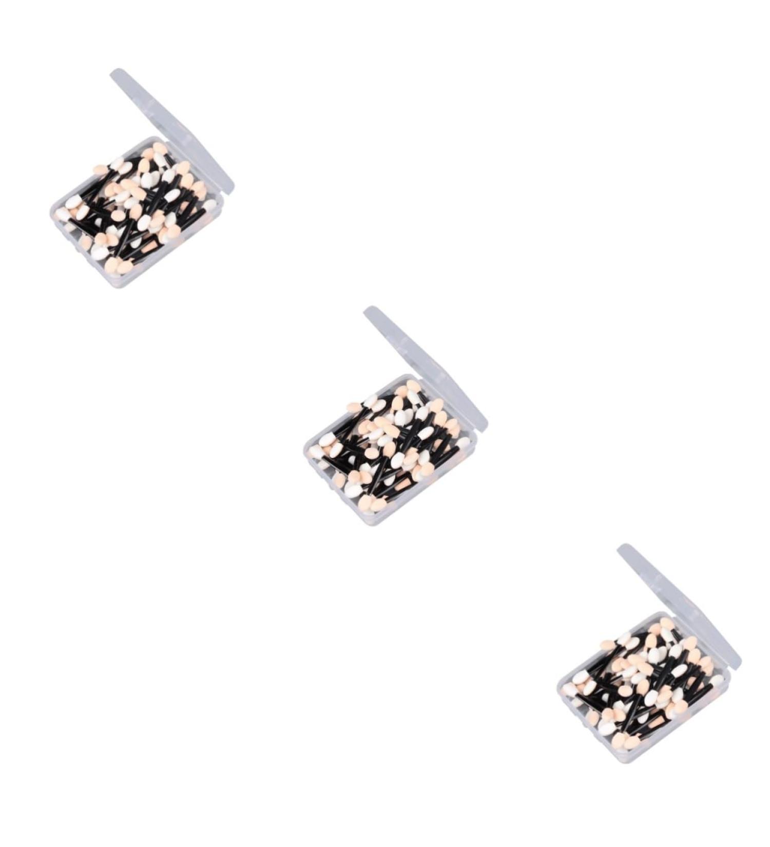 FOMIYES 150 Pcs Dual Sided Eyeshadow Brush Sponge Applicator Essential Makeup Brushes Makeup Application Size 1x3pcs Blackx3pcs - Buy Online on GoSupps.com