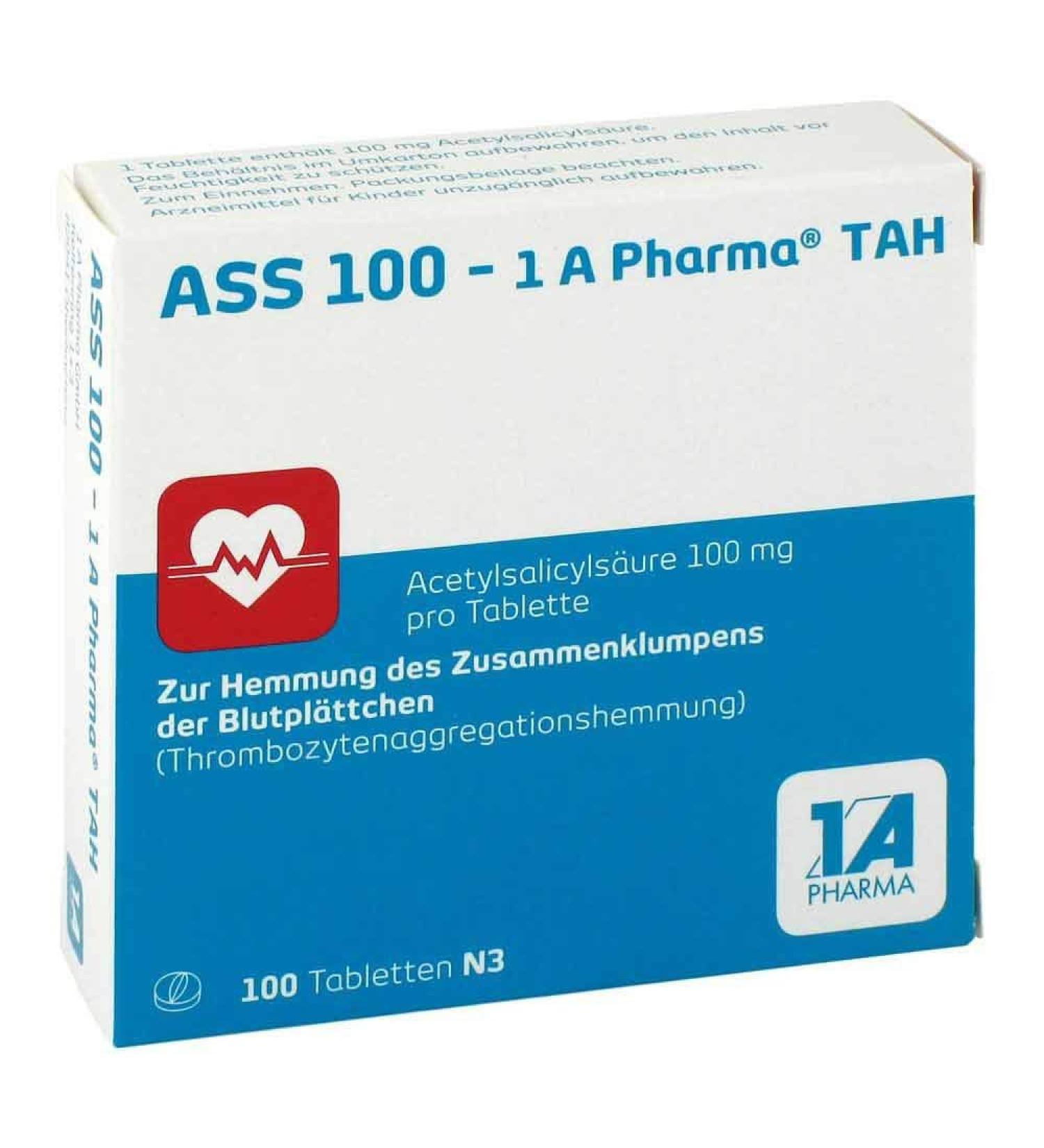 ASS 100-1 A Pharma Tah 100 ST