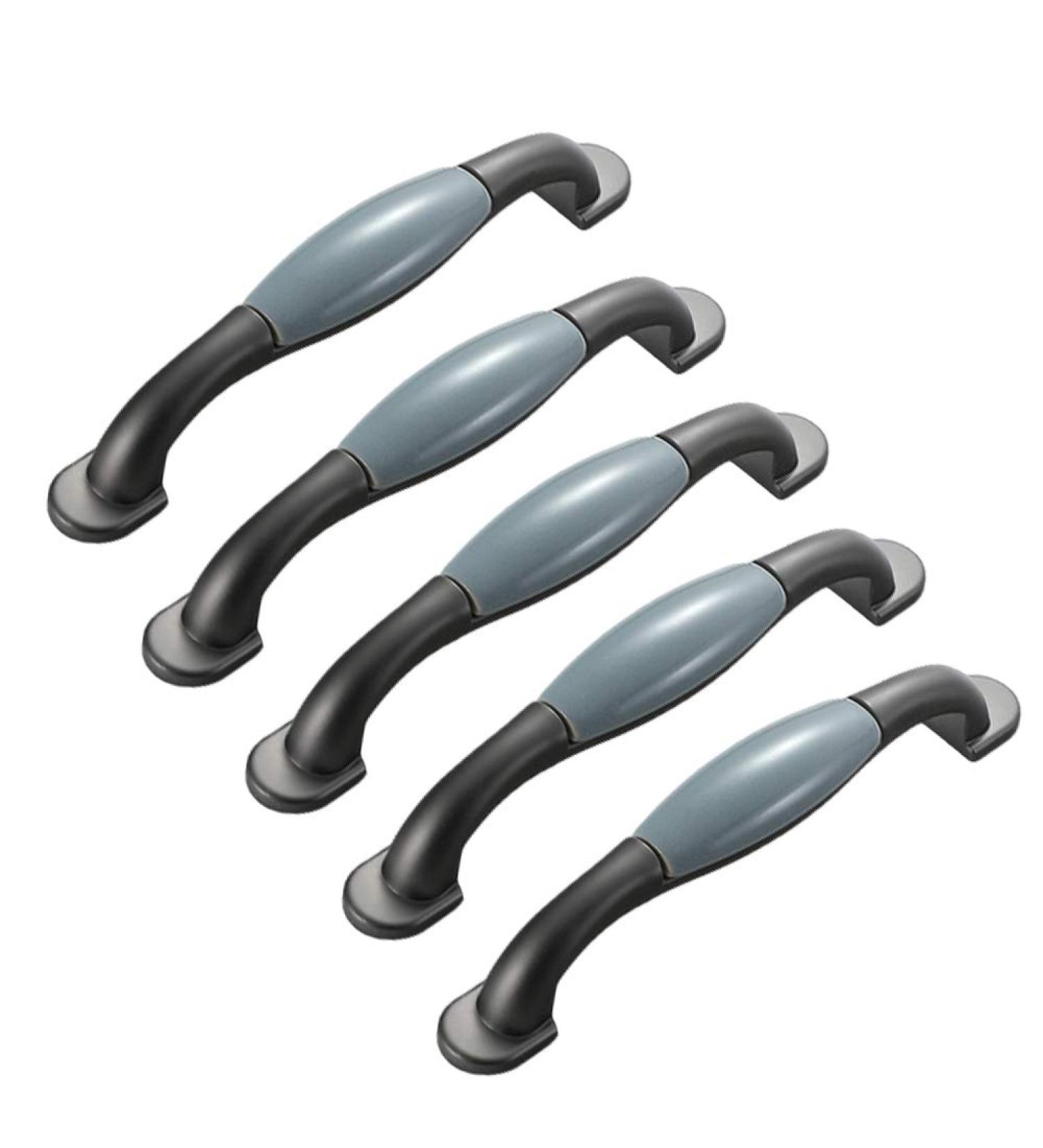 Bow Pull Handle Cabinet Handle 5pcs Kitchen Cabinet Door Handle with Blue Porcelain Gray Ceramic Furniture Drawer Knob Zinc Alloy Cupboard Furniture Pull(C96mm) (Color : B Size : 128mm) 128mm B - Buy Online on GoSupps.com