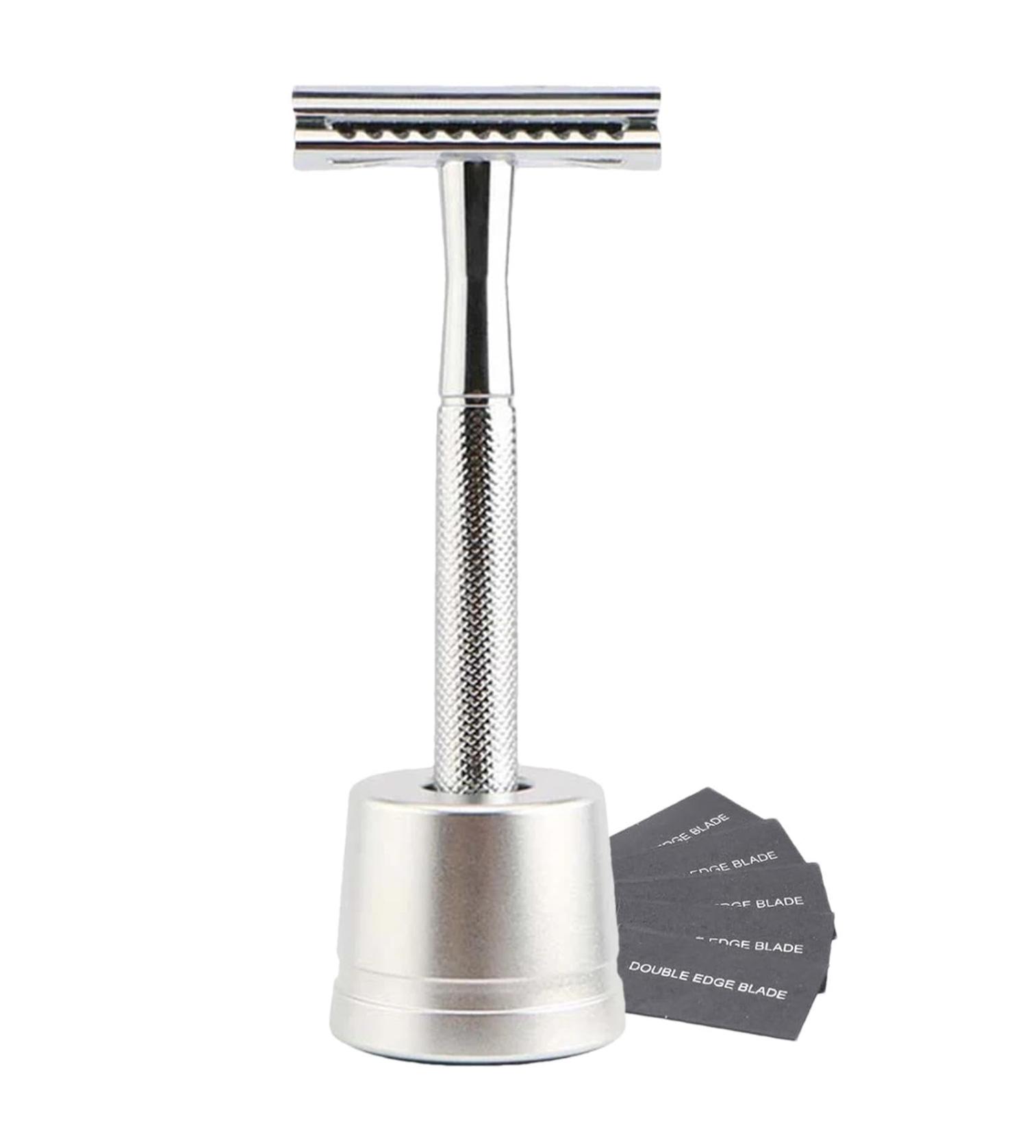 Premium Double-Edged Safety Razors for Men | Solid Metal Silver Razors for a Perfect Shave - Buy Online on GoSupps.com