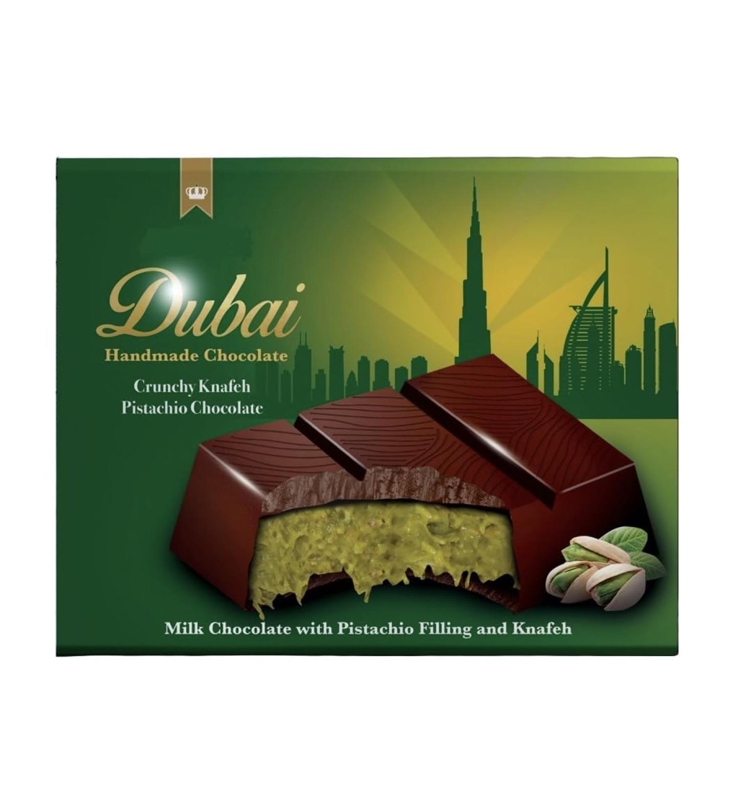 Dubai Chocolate 100g Original Pistachio - With Chocolate Pistachio and Kadayif (Angel Hair) and Many Other Dubai Chocolate V - Buy Online on GoSupps.com
