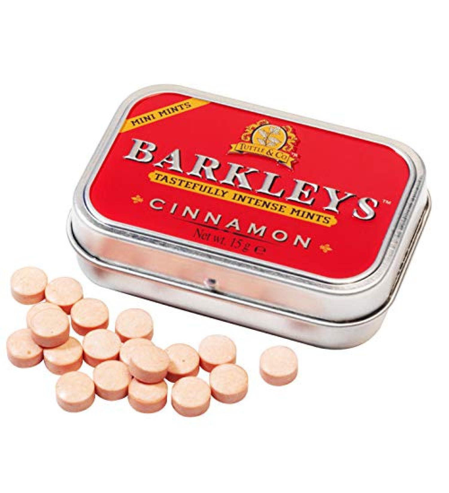 Barkleys Mini Mints Cinnamon Sugarfree 12 x15 gr. Pastilles with cinnamon flavour Spicy