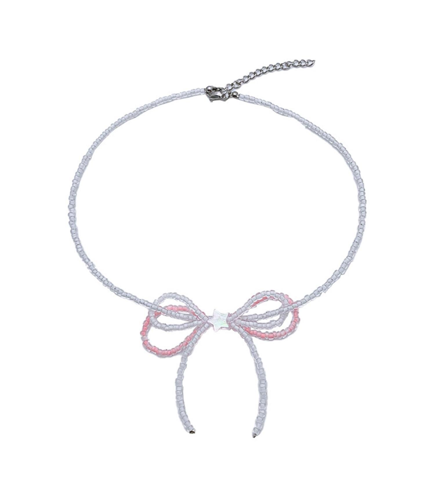 Silay Lian Xue Elegant Pink Loop & Star Necklace | Handmade Celbrebest Chain Jewelry for Women & Girls - Stylish Accessory - Buy Online on GoSupps.com