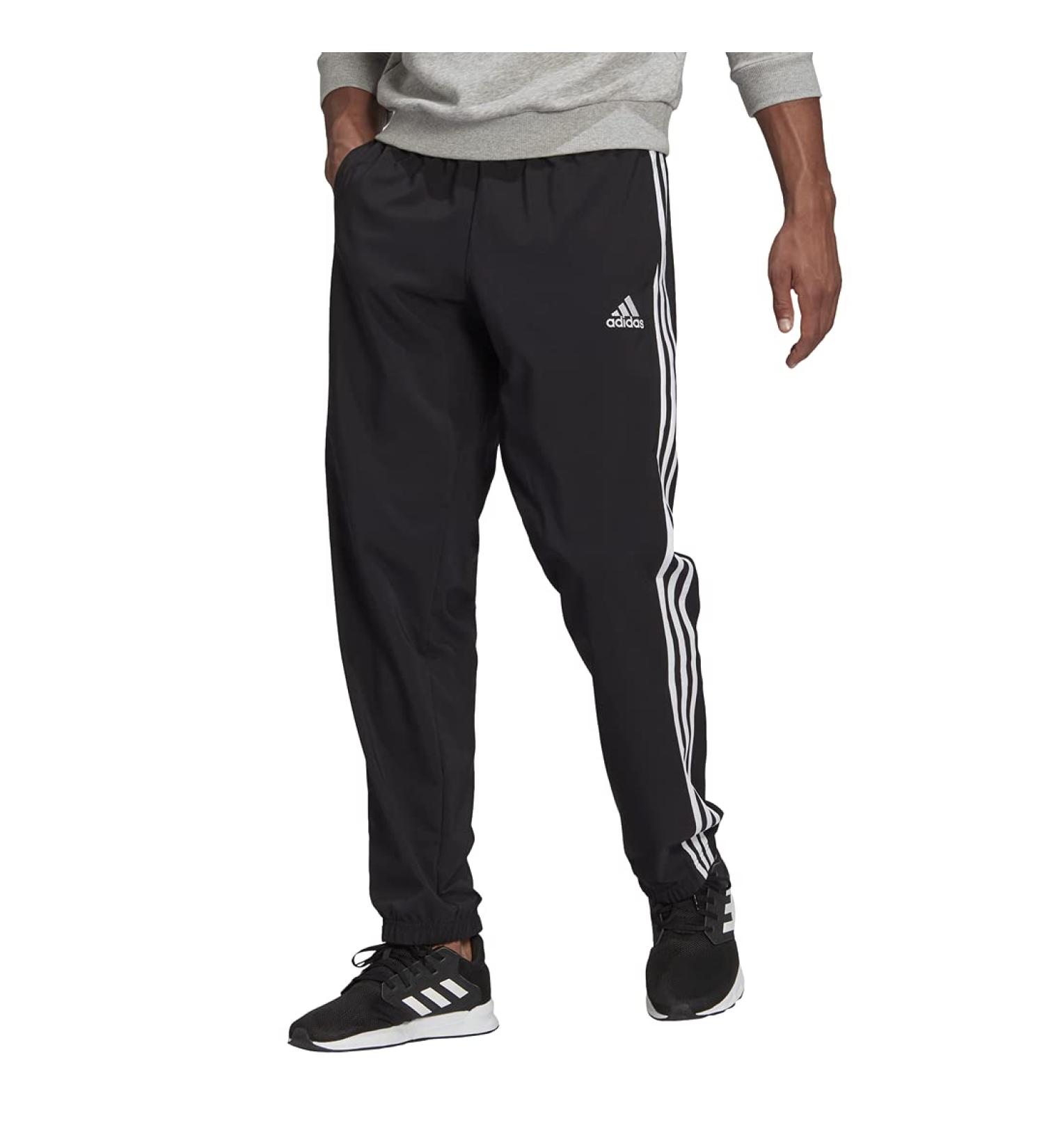adidas Men's Aeroready Essentials 3-Stripes Pants - Black/White - Medium - Buy Online on GoSupps.com