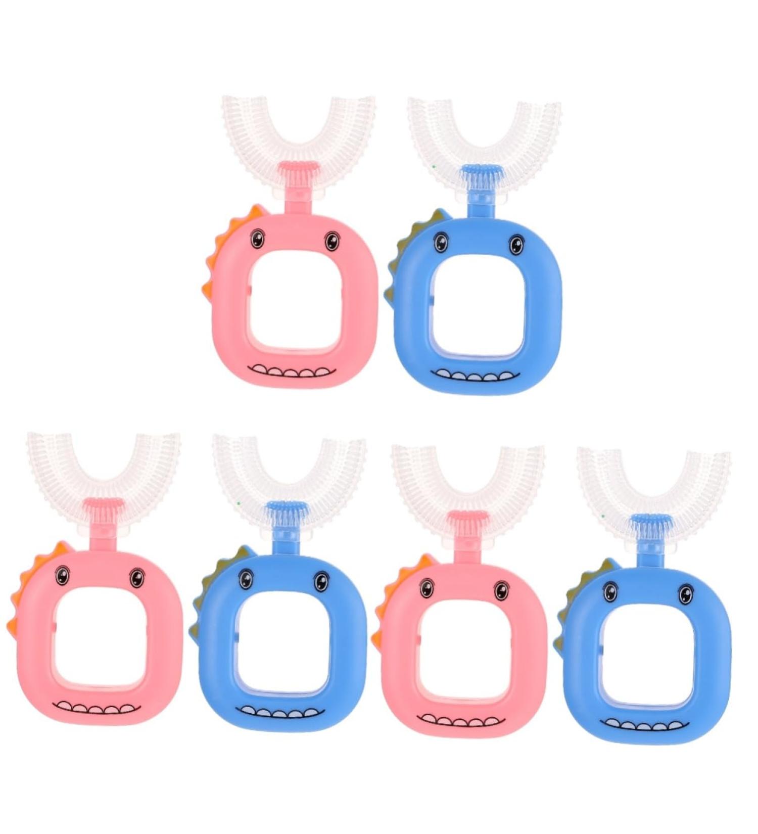 Gleavi 6 STK U-Shaped Silicone Toothbrush for Children | 360 Manual Toothbrushes & Accessories for Kids - Buy Online on GoSupps.com