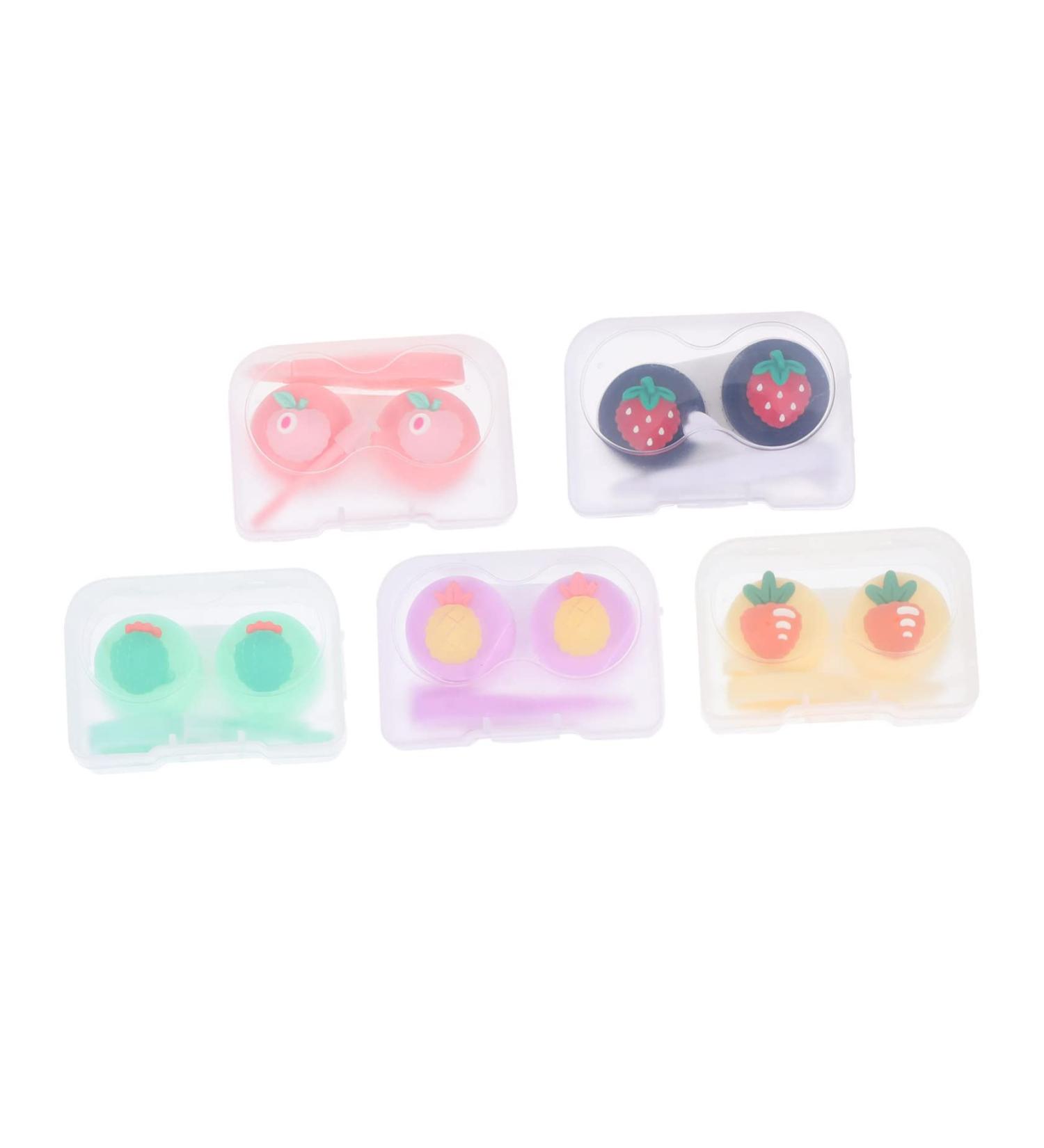 Solustre 5-Store Contact Lens Case - Travel-Friendly Container for Contact Lenses & Eye Accessories | Stylish & Functional Fruit Design - Buy Online on GoSupps.com