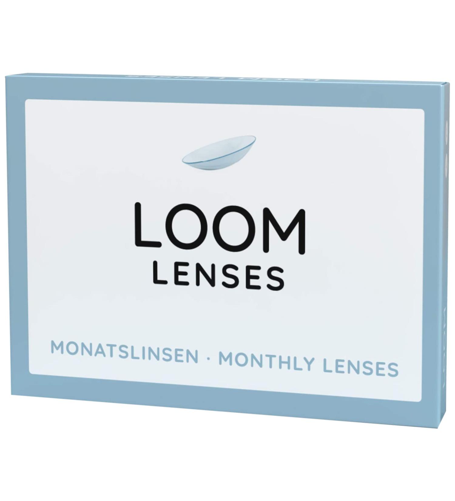 Loom lenses monthly lenses soft 3 pieces |BC 8.6 |Dia 14.2 |Contact lenses with strength: +2.75 diopters 2.75 diopters 8.6 millimeters 14.20 millimeters 3.0