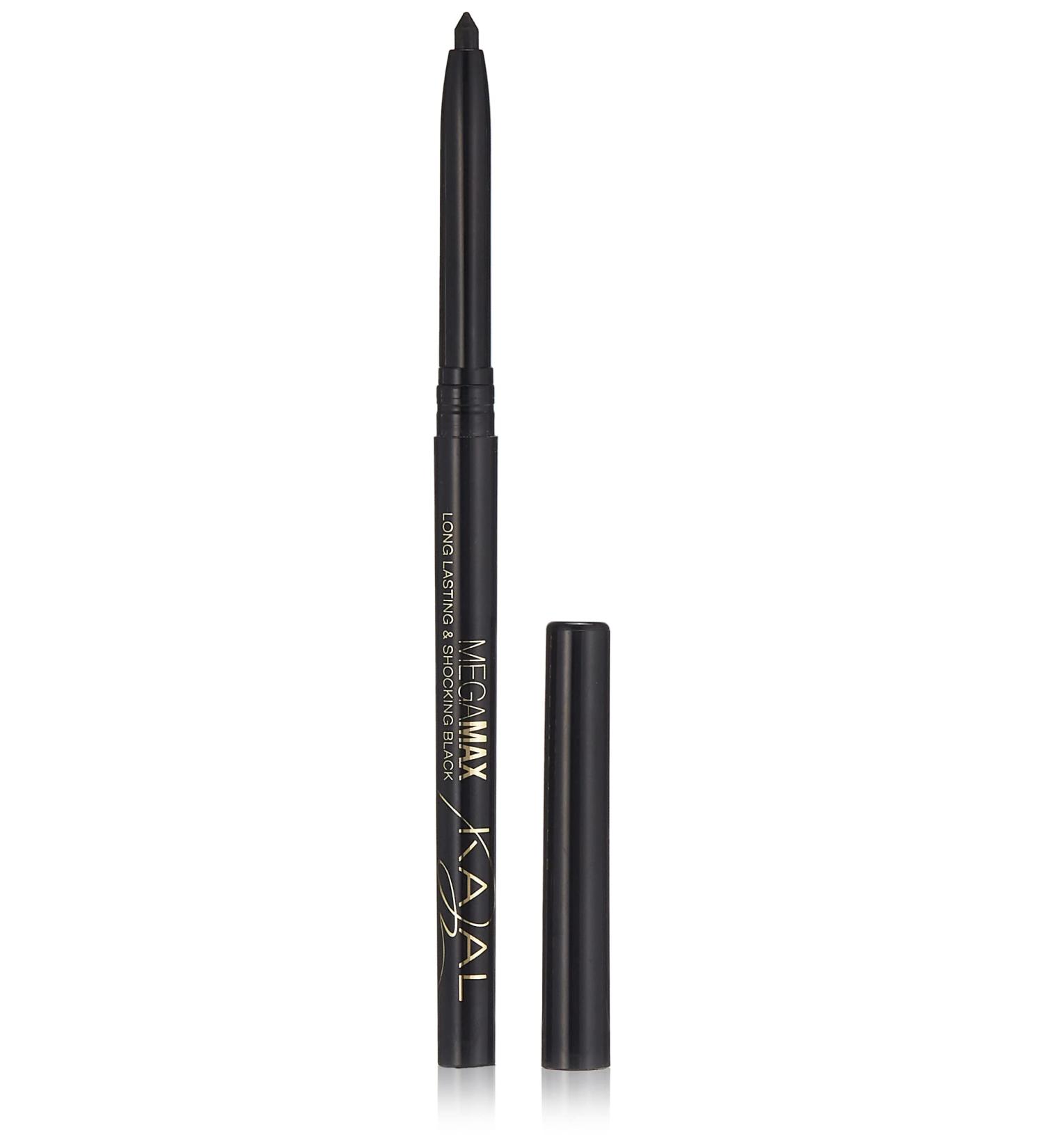 Eveline Cosmetics Mega Max Kajal - Black Automatic Eyeliner | Long-Lasting & Smudge-Proof | International Shipping Available - Buy Online on GoSupps.com