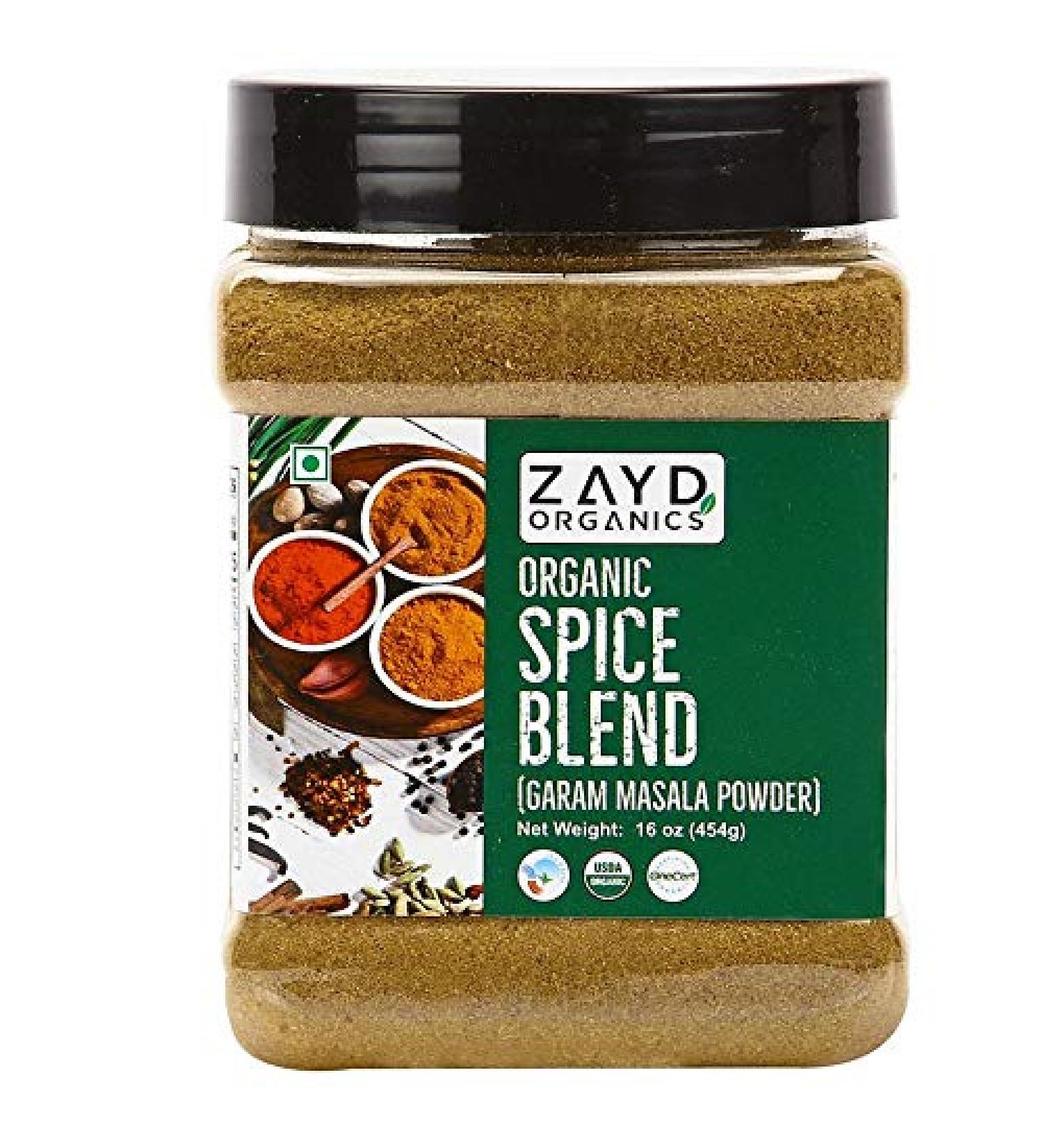 Zayd Organics Garam Masala Powder 16oz - USDA Organic Indian 11-Spice Blend - Buy Online on GoSupps.com