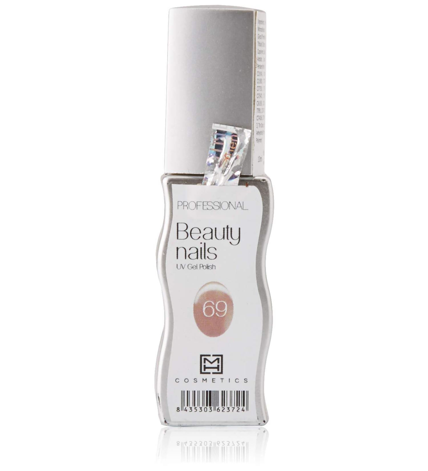 MH Cosmetics Gel Polish Semipermanent 069 Beige Ros 1Pack (1 x 10 ml)