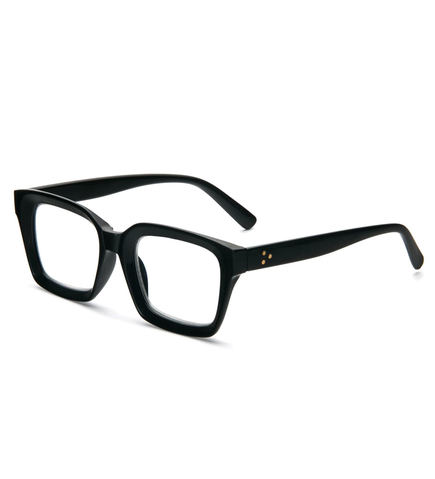 MMOWW Oversized Square Frame Anti Blue Light Reading Glasses for Women (Black 1.5) - Buy Online on GoSupps.com