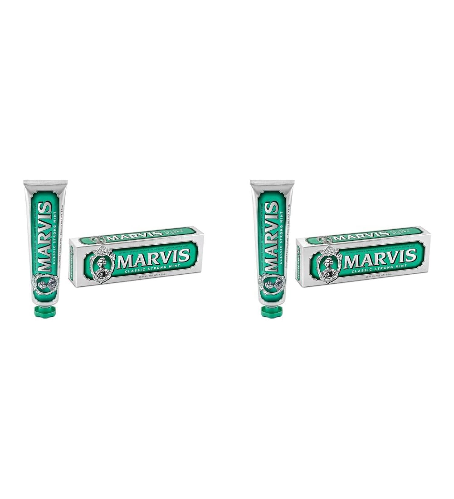 Marvis Classic Strong Mint Toothpaste 85ml - Pack of 2 | Invigorating Flavor & Long-Lasting Freshness - Buy Internationally - Buy Online on GoSupps.com