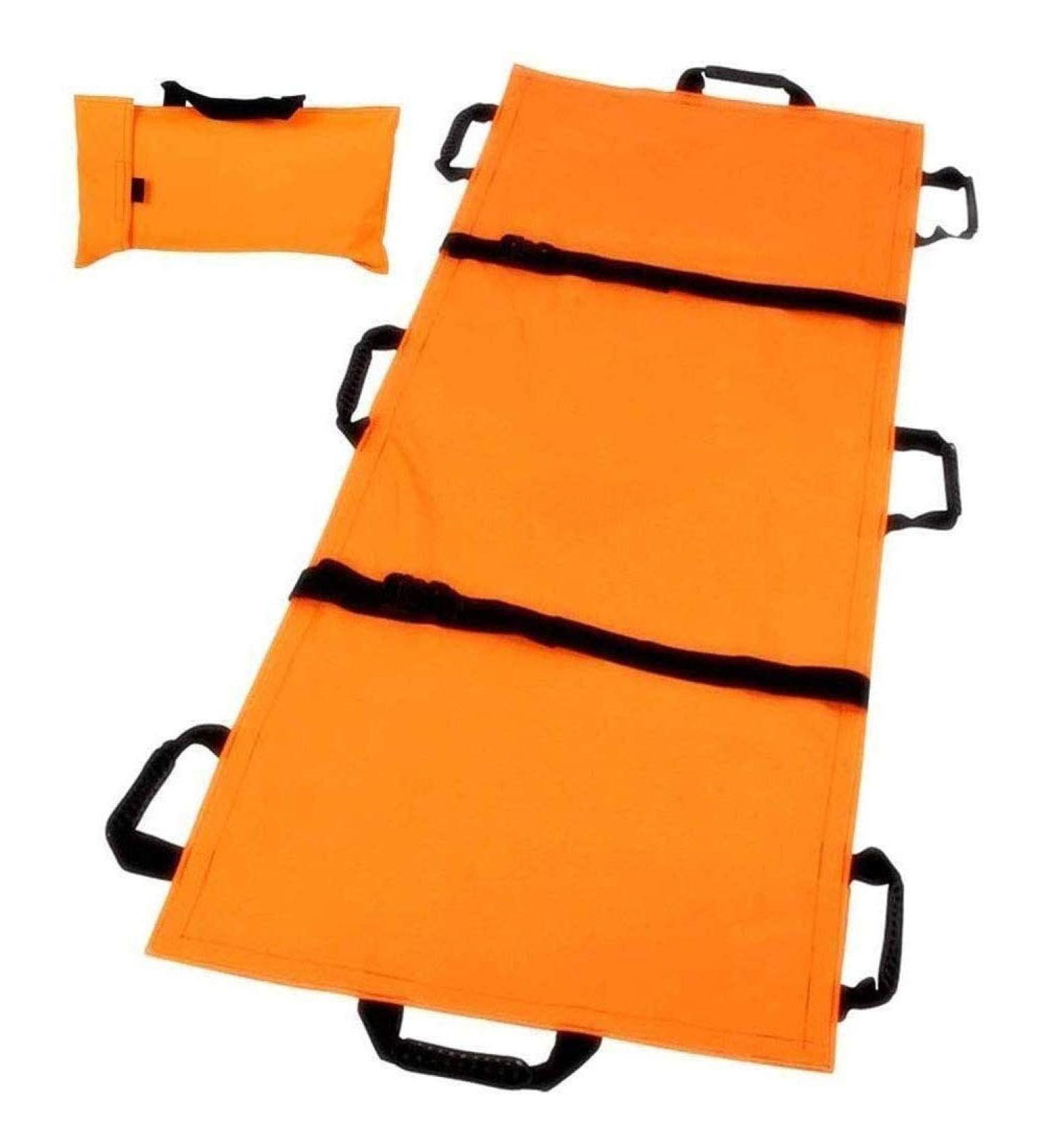 Cushion Soft Folding First Aid Stretcher with 8 Handles Portable Thickened Canvas Emergency Stretcher Patient Home Stretch - Buy Online on GoSupps.com