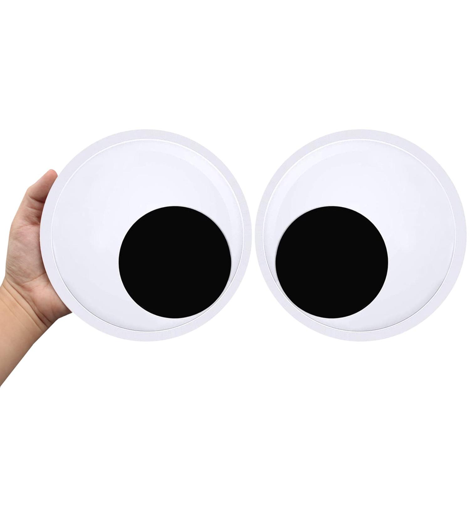 Cinvo 7 Inch Giant Googly Eyes Self Adhesive - Pack of 2 | 18cm Big Wiggle Eyes for Party Decor, DIY Crafts, Christmas Trees | Large Sticky Eyes for Refrigerator, Car, Classroom - Buy Online on GoSupps.com
