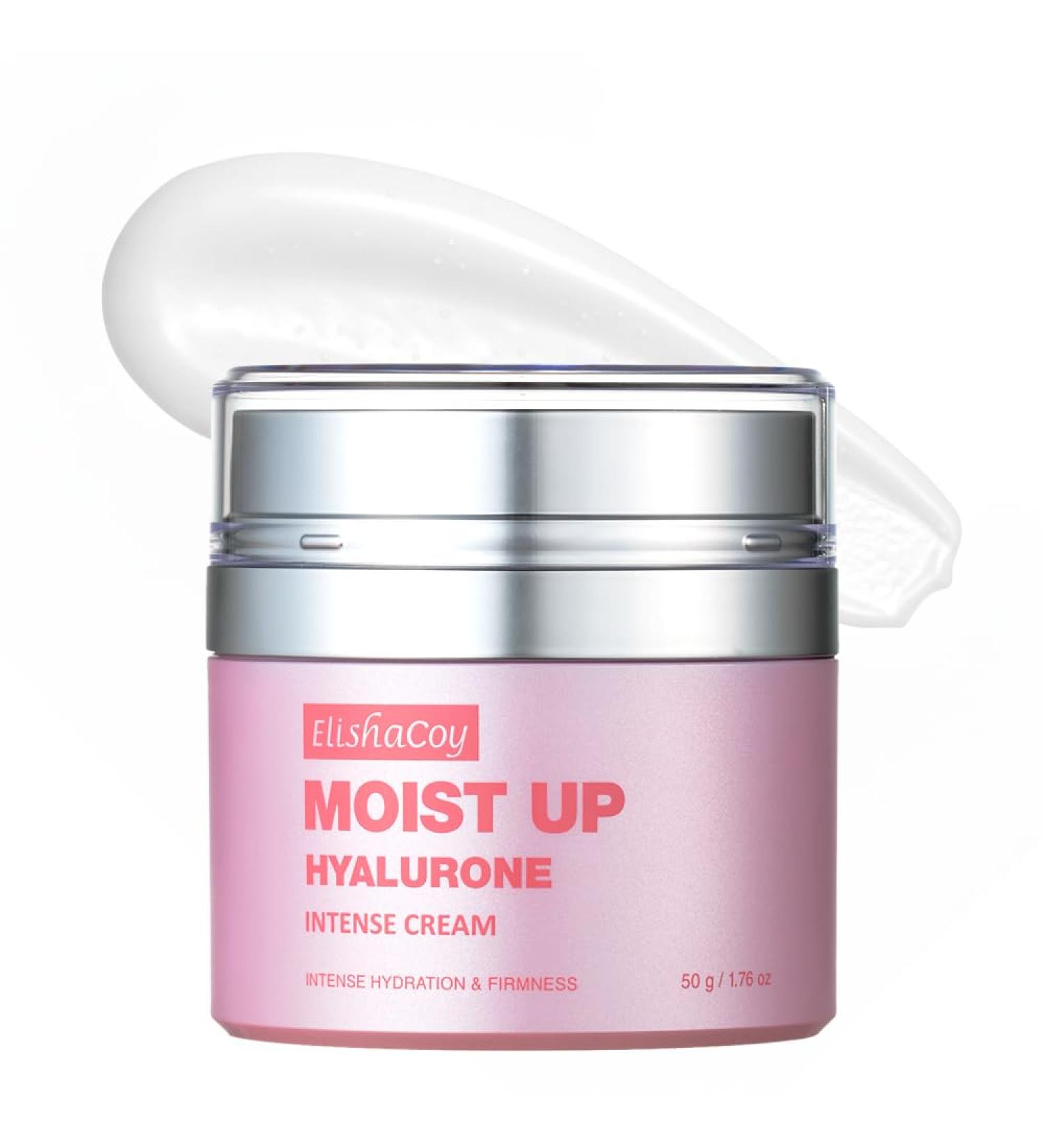 Elishacoy | Moist Up Hyalurone Intense Cream Deep Hydration & Barrier Repair Moisturizer With 8 Types of Hyaluronic Acid + 6 Collagen Complex Ceramide Capsules Vegan Formula 50g (1.76 oz)