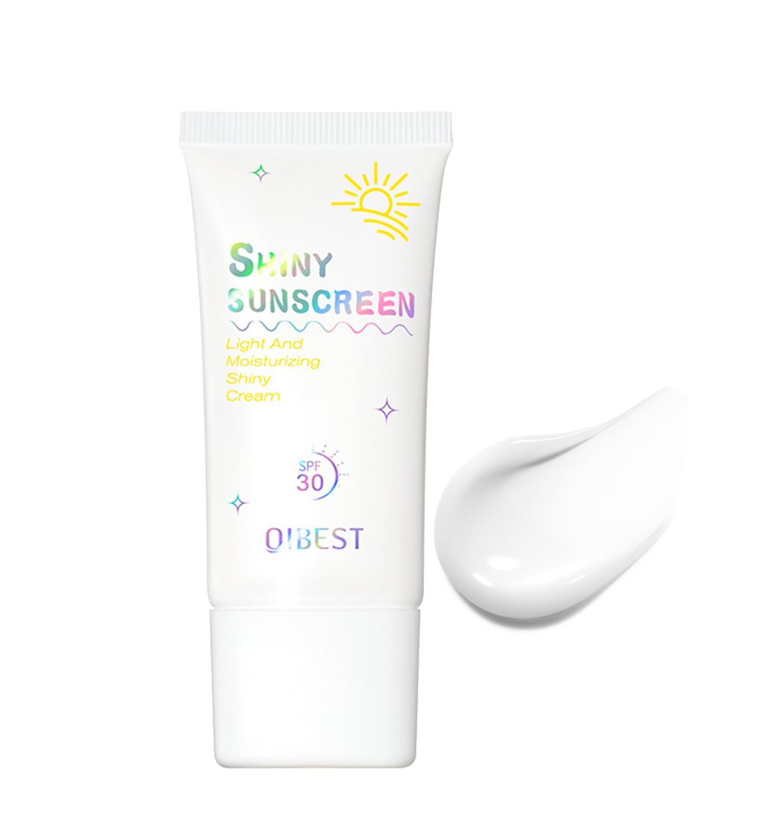 Face Sunscreen Cream Spf 30+ Sunscreen & Makeup Primer & Highlighter In One Moisturizing Suncream For Sensitive Skin Ultra Light Uv Protetion 28g - Buy Online on GoSupps.com