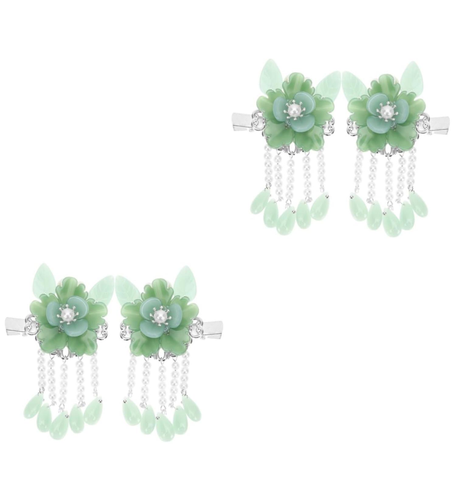 FOMIYES 2 Pairs Antique Pair Clip Alligator Hair Clamps Curly Hair Accessories Kimono Floral Bride Hair Barrettes Women Hair Headwear for Women Girls Hairpins Glass The Flowers Japan Miss - Buy Online on GoSupps.com